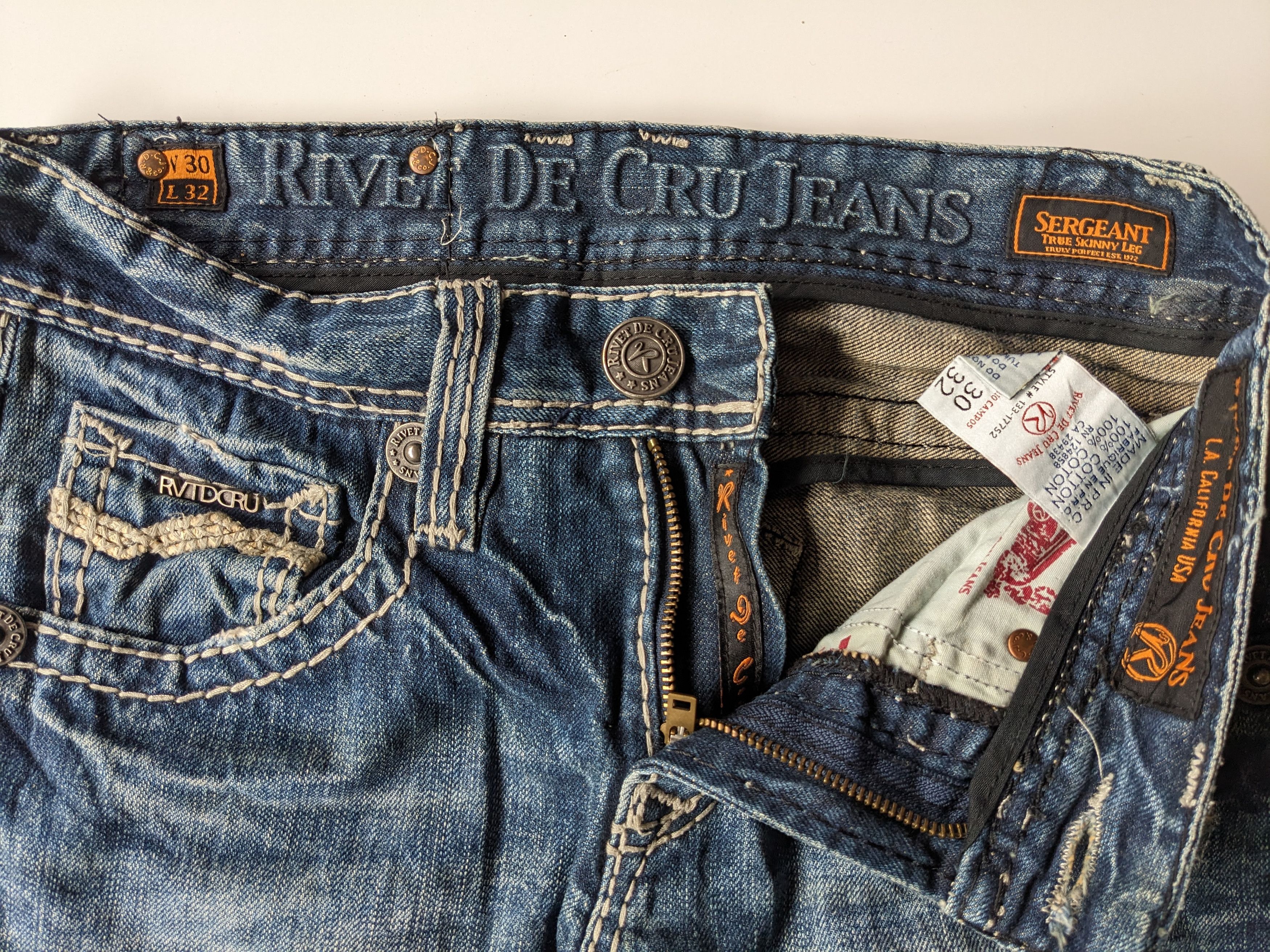 If Six Was Nine × Japanese Brand × Tornado Mart Rivet de Cru distressed ripped jeans Size US 32 / EU 48 - 5 Thumbnail