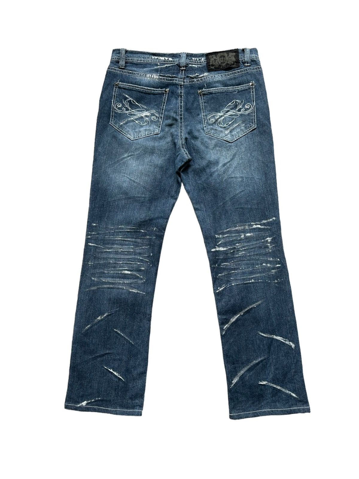 LOWBOX 00's - LOWBOX J-rock studded pocket jeans Size US 33 - 3 Thumbnail