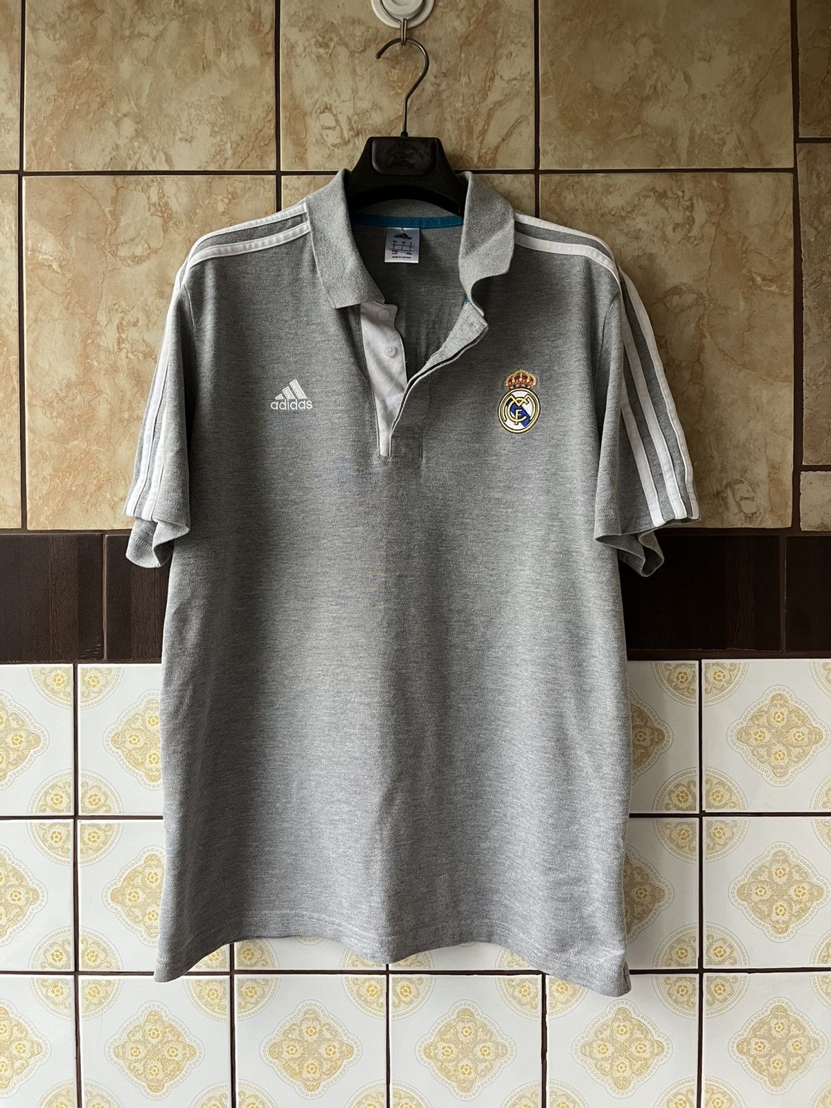 Adidas Real Madrid Adidas 2012 grey polo Size US L / EU 52-54 / 3 - 1 Thumbnail