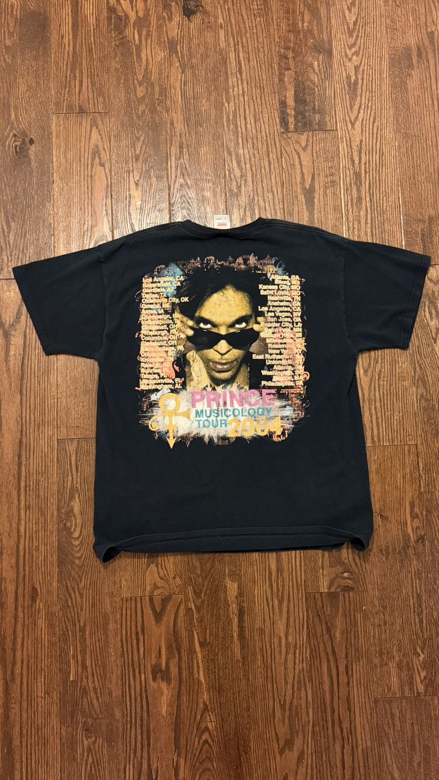 Vintage Vintage 2004 Prince tour graphic t shirt faded black rare Size US XL / EU 56 / 4 - 2 Thumbnail