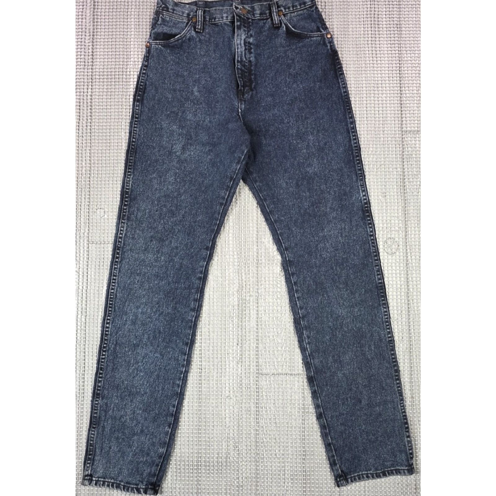 Wrangler Vtg 90s Wrangler Mom Jeans Womens 13 High Waist Rancher USA 30x32 Indigo Wash Wrangler Cowboy Cut Denim Jeans 30 IN Waist Slim Fit Women’s Size 34" / US 12 / IT 48 - 3 Thumbnail