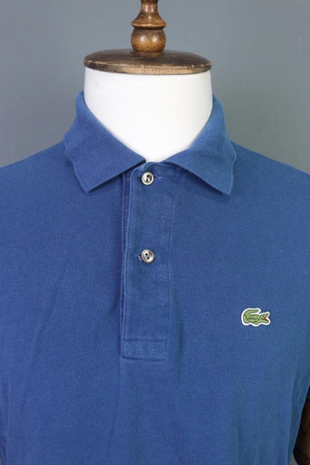 Lacoste Men Lacoste Blue Short Sleeve Cotton Polo Shirt Size 5 / L Size US M / EU 48-50 / 2 - 4 Thumbnail