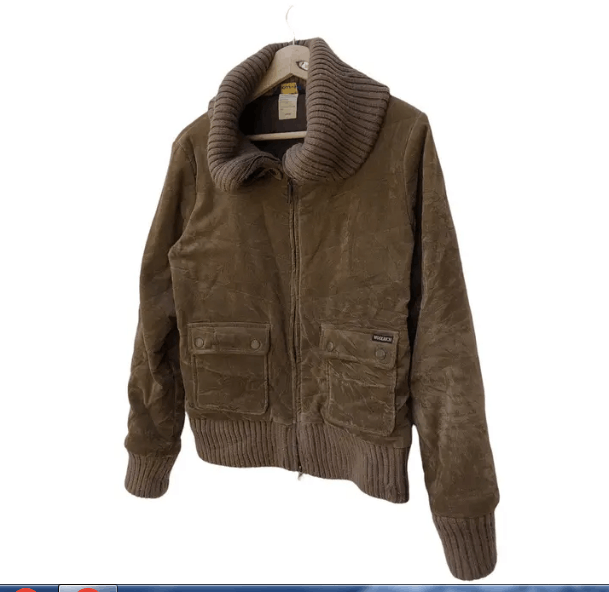 Japanese Brand × Vintage × Woolrich Woolen Mills Woolrich vintage velvet Jacket Turtle Neck bomber style Size L / US 10 / IT 46 - 2 Thumbnail