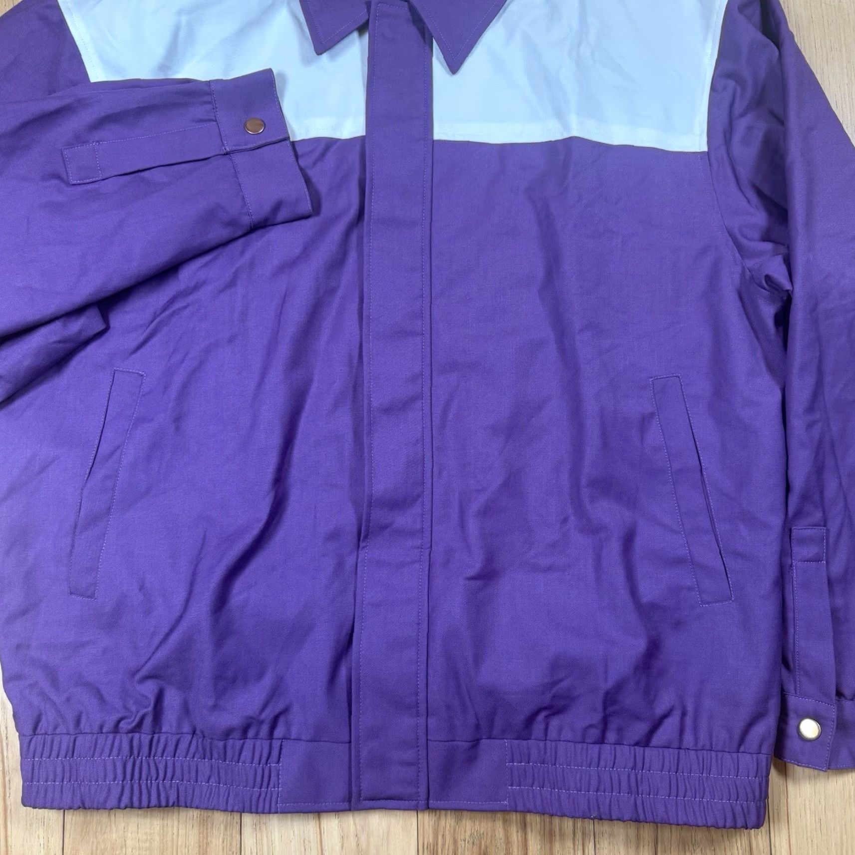 Vintage Bogey Boys Bomber Jacket Mens XXL Purple White Full Zip Jacket Size US XXL / EU 58 / 5 - 3 Thumbnail
