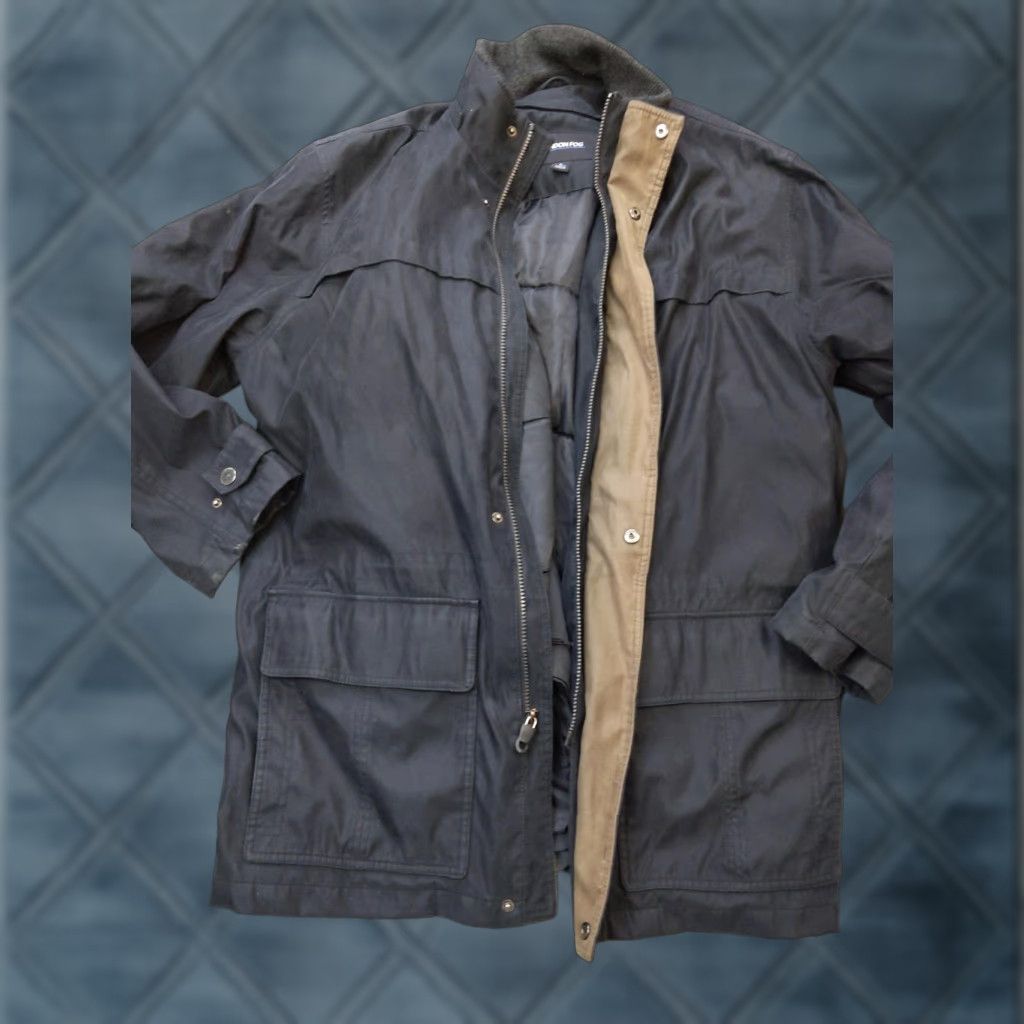 London Fog London Fog Jacket Mens L Black Insulated Full Zip Parka Stand Collar Casual Size US L / EU 52-54 / 3 - 1 Thumbnail