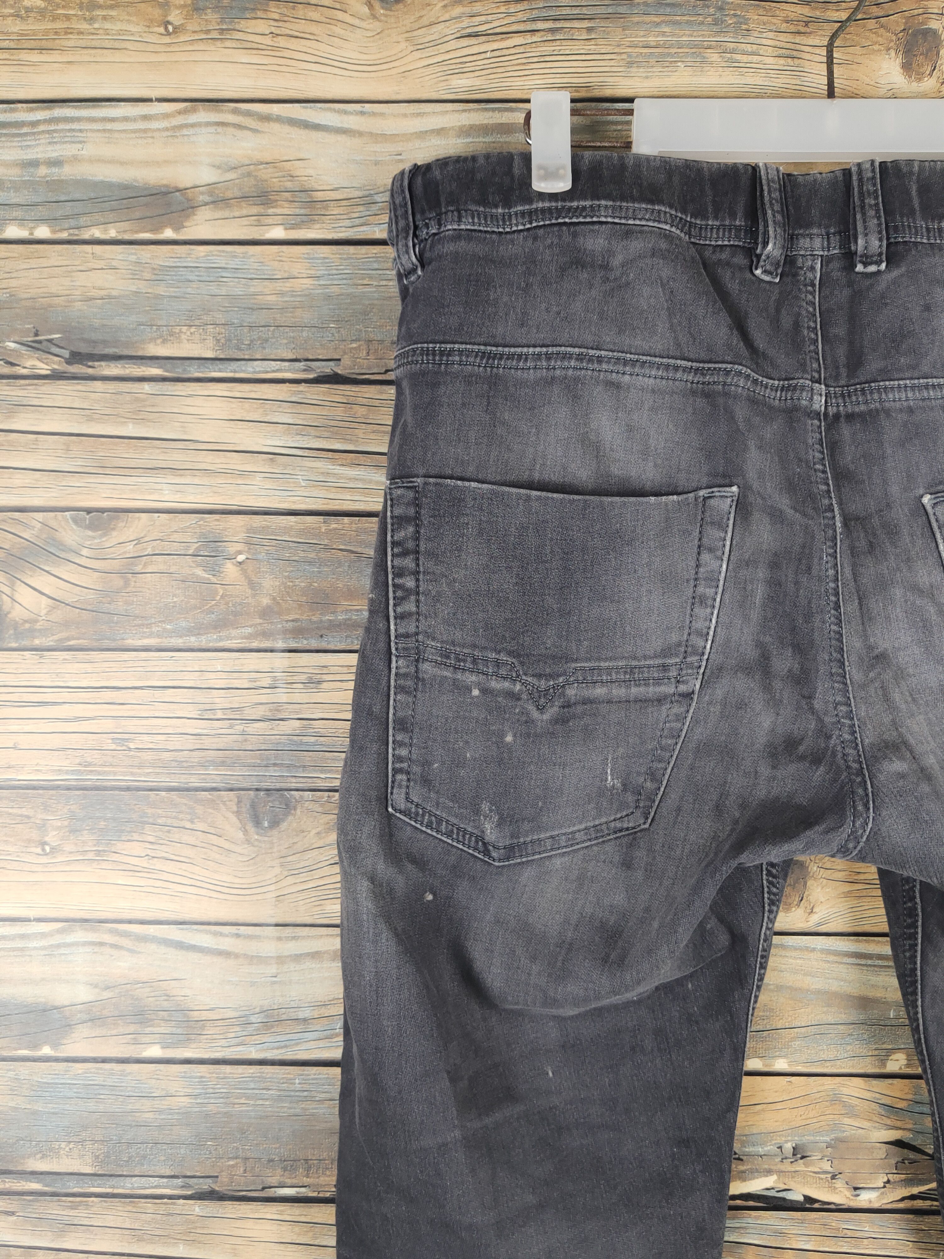 Diesel DL Diesel Black Ripped Soft Jeans sweatpants #46-237T Size US 33 - 9 Thumbnail