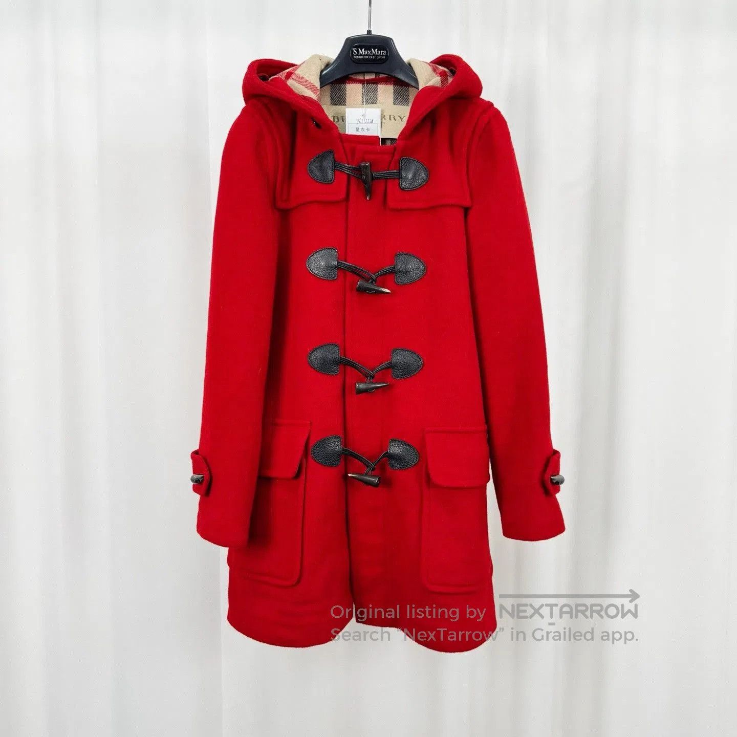 Burberry Burberry Check Lining Horn Button Wool Coat. Size M / US 6-8 / IT 42-44 - 1 Thumbnail