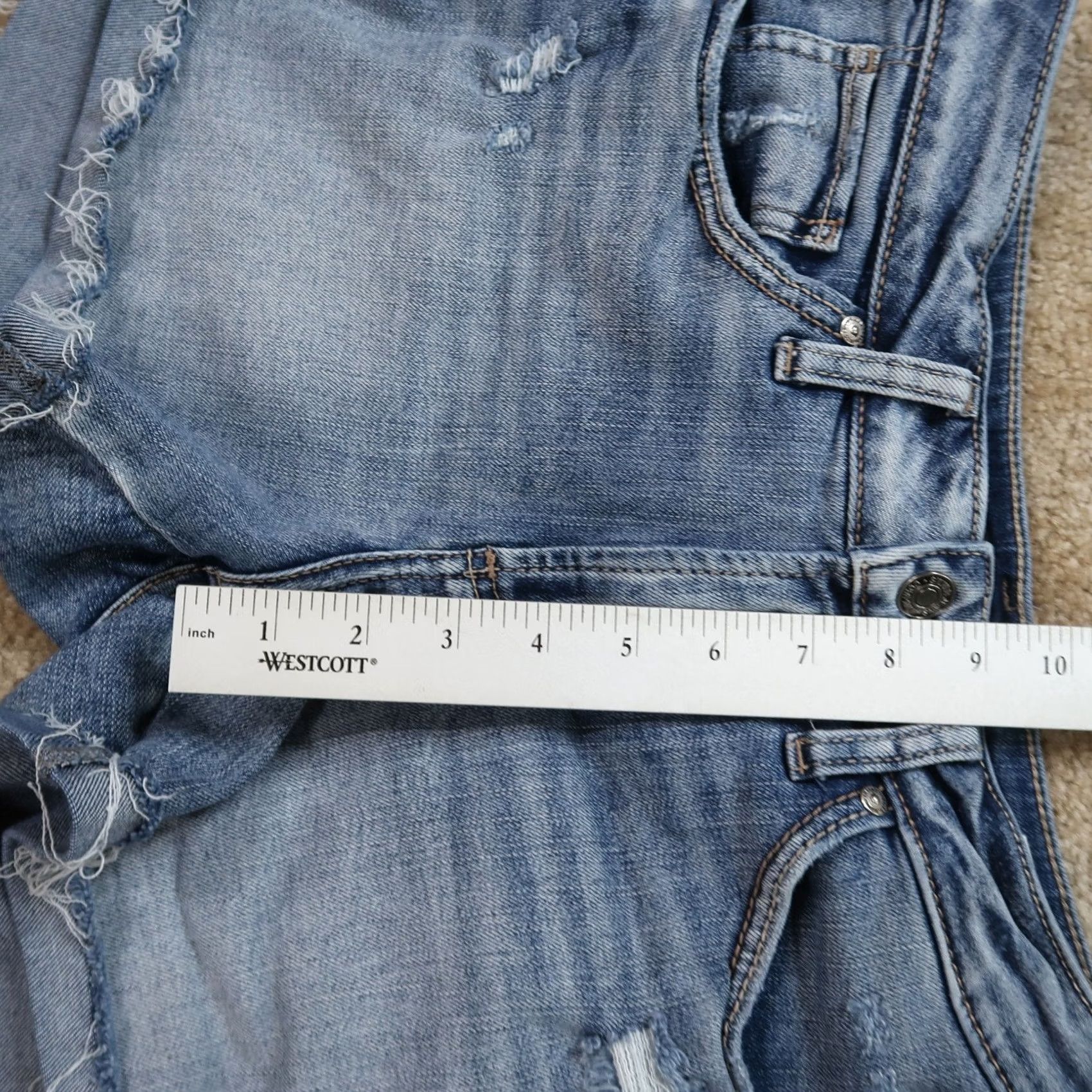 Silver Jeans Co. VINTAGE Silver Jeans Boyfriend Shorts Women 28 Blue Denim Light Wash Stretch 5-Pocket Size 28" / US 6 / IT 42 - 7 Thumbnail