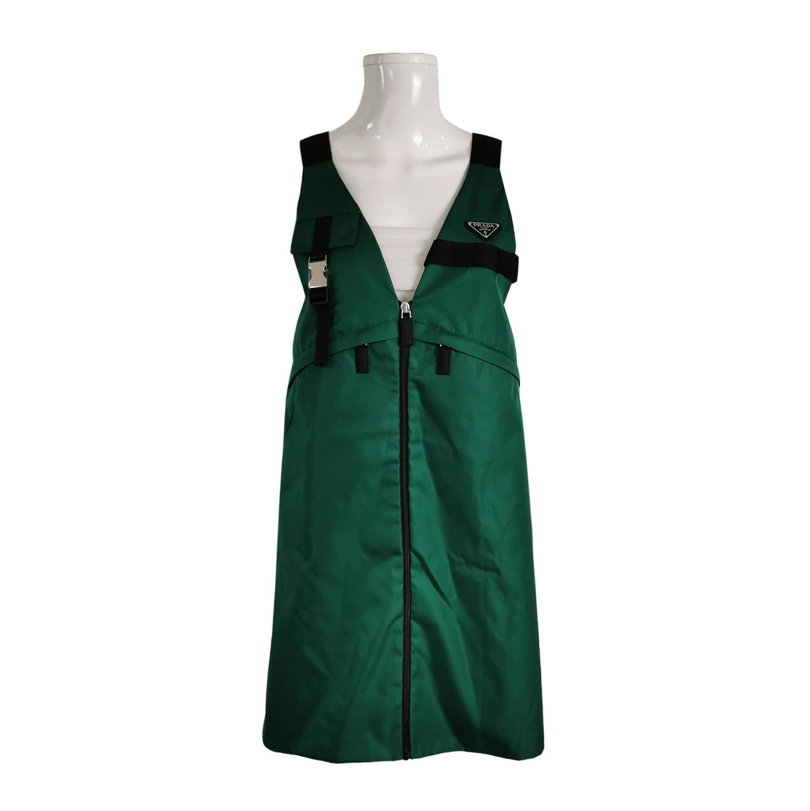 Prada Prada Color-Block Triangle Logo Dress 0079 Size US S / EU 44-46 / 1 - 1 Thumbnail