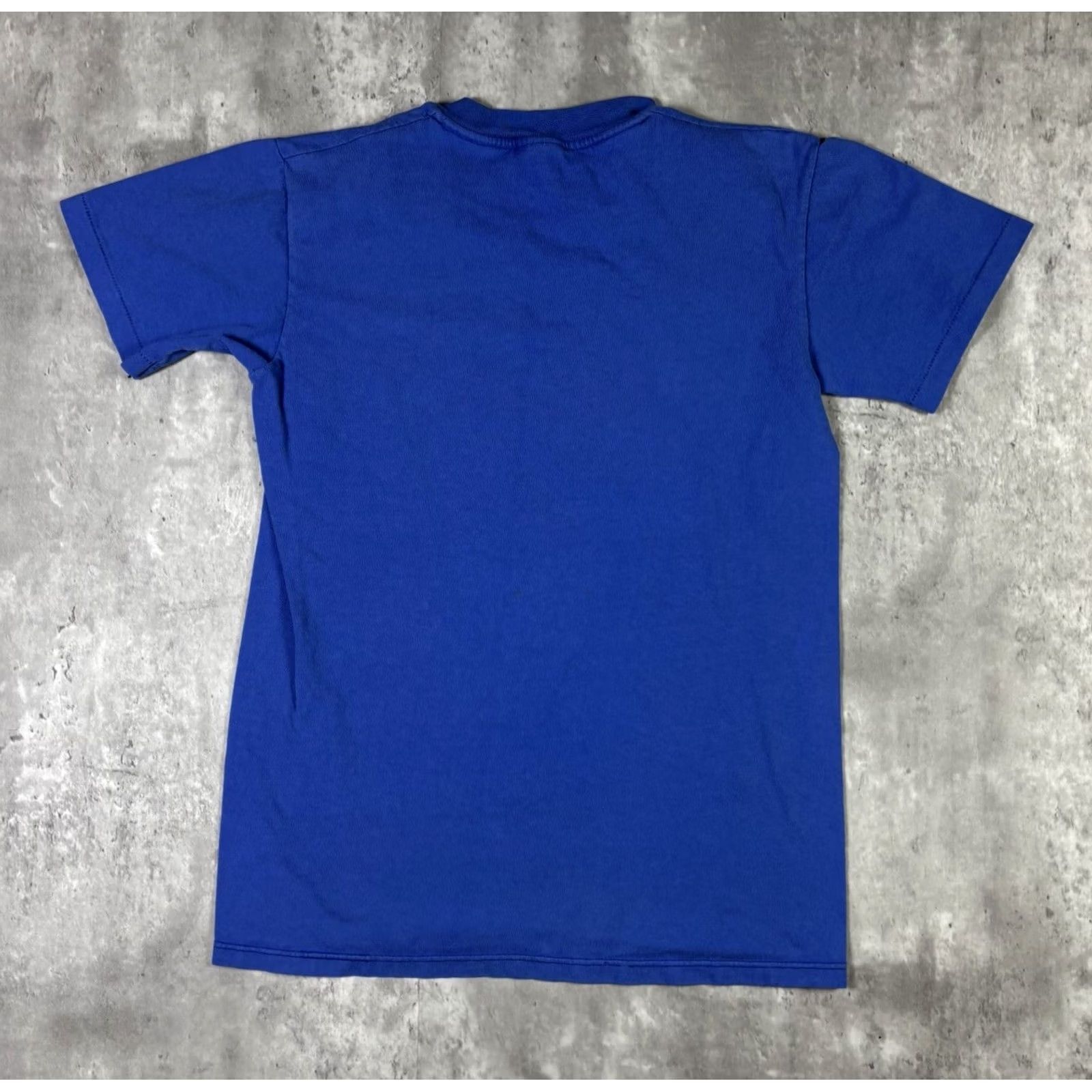 Spell VINTAGE Boston T Shirt Blue Single Stitch Spell Out size Small 90s USA Shirt Mens S Short Sleeve Crew Neck Cotton Graphic Print USA Stitch 90s Vintage Size US S / EU 44-46 / 1 - 2 Thumbnail