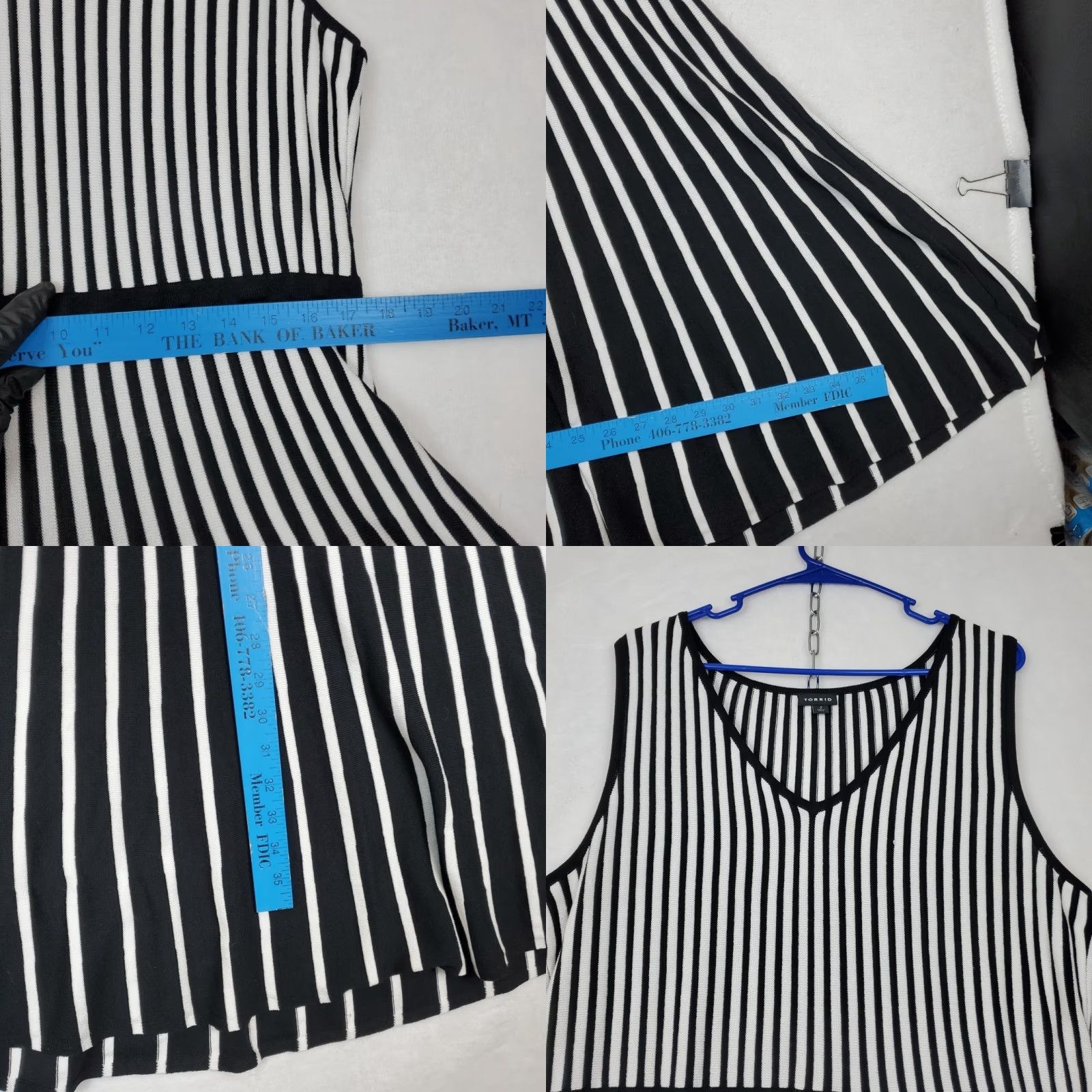 Torrid Torrid Dress Sleeveless Black White Stripe Fit & Flare Midi 2 Plus Size Women Rayon/Polyester Knit XS/S? (Note: This seems incorrect) Size XS / US 0-2 / IT 36-38 - 8 Thumbnail