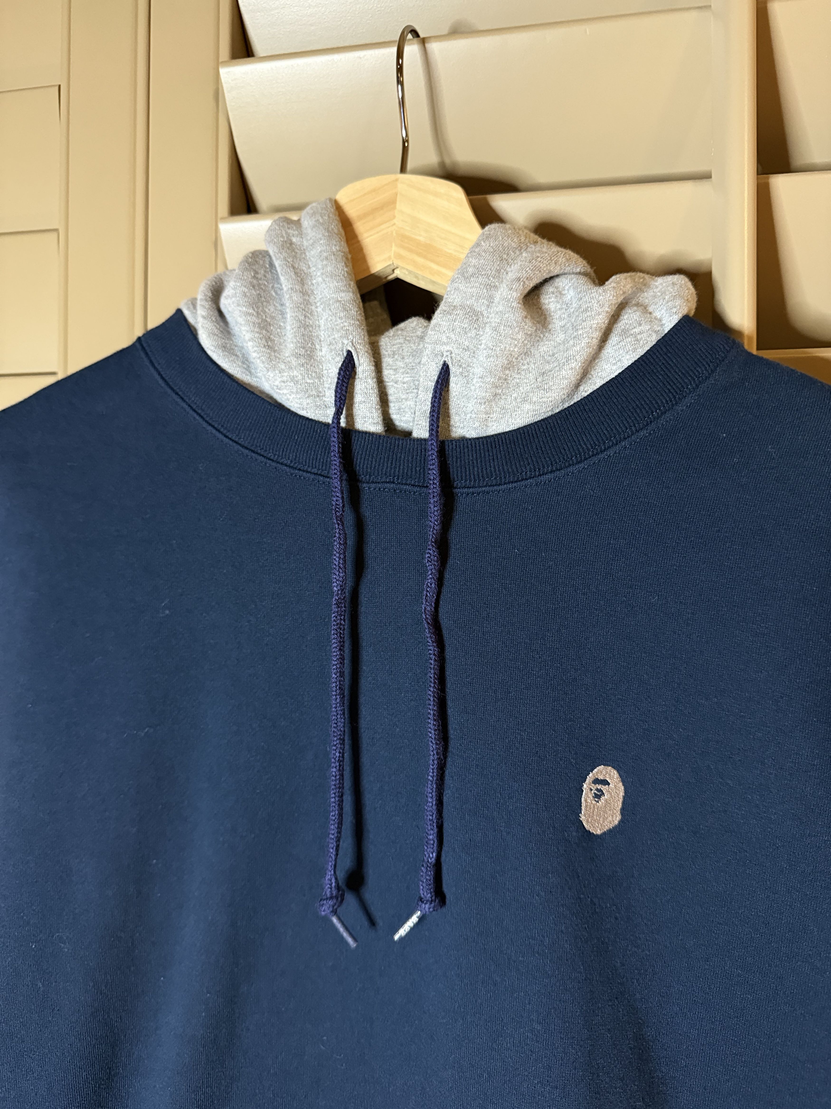 Bape A Bathing Ape (BAPE) Duotone Grey & Navy Pullover Hoodie Size US M / EU 48-50 / 2 - 3 Thumbnail