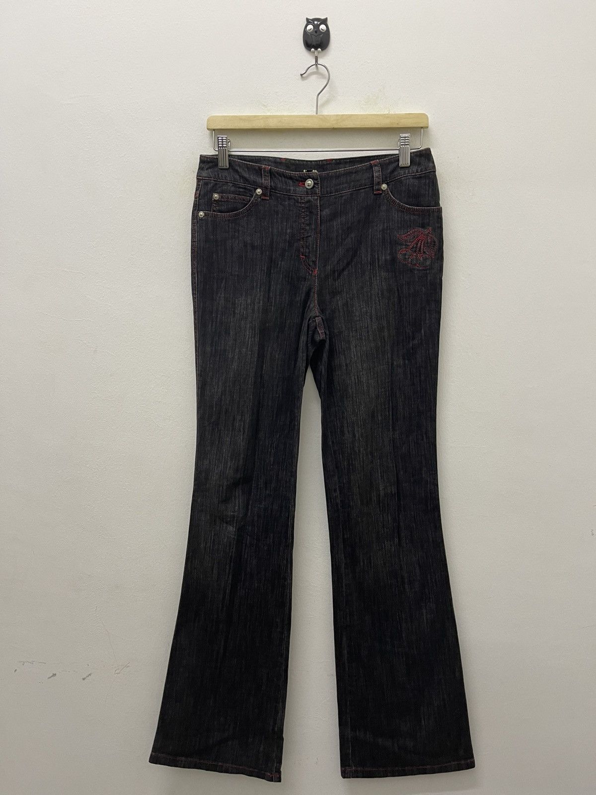 Escada Rare Vintage ESCADA Jeans Cherry Embroidered Flare Bootcut Size US 28 / EU 44 - 1 Thumbnail