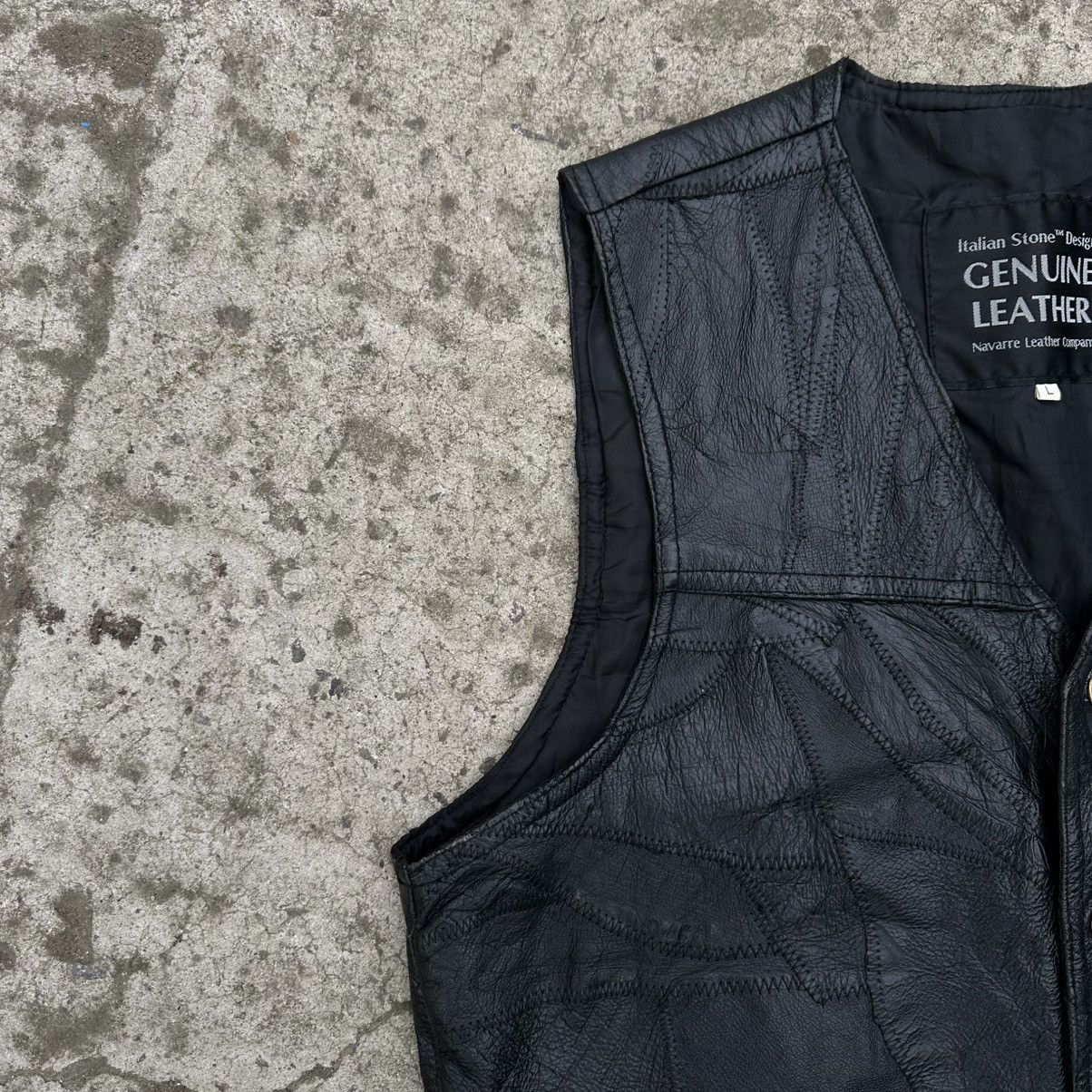 Genuine Leather Vintage Leather Vest Custom Genuine Leather Y2K 00s USA Size US L / EU 52-54 / 3 - 9 Thumbnail