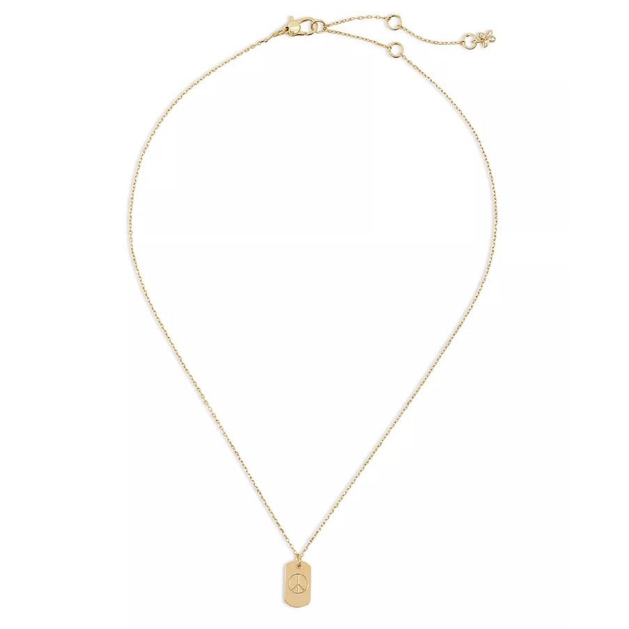 Kate Spade kate spade new york Wishes Peace Pendant Necklace, 16"-19" Size ONE SIZE - 3 Thumbnail