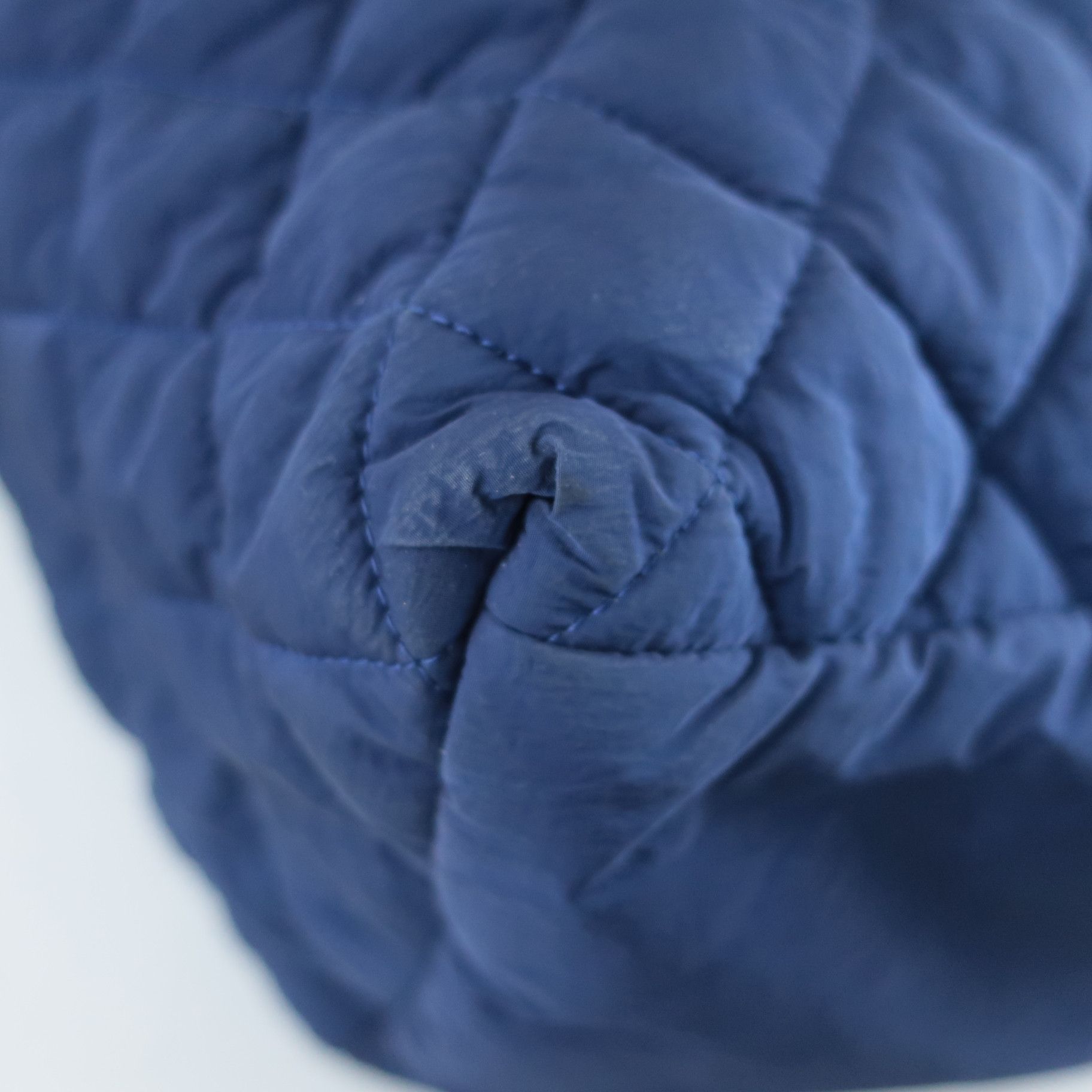 Chanel Blue Khaki Nylon Reversible Cocoon Tote