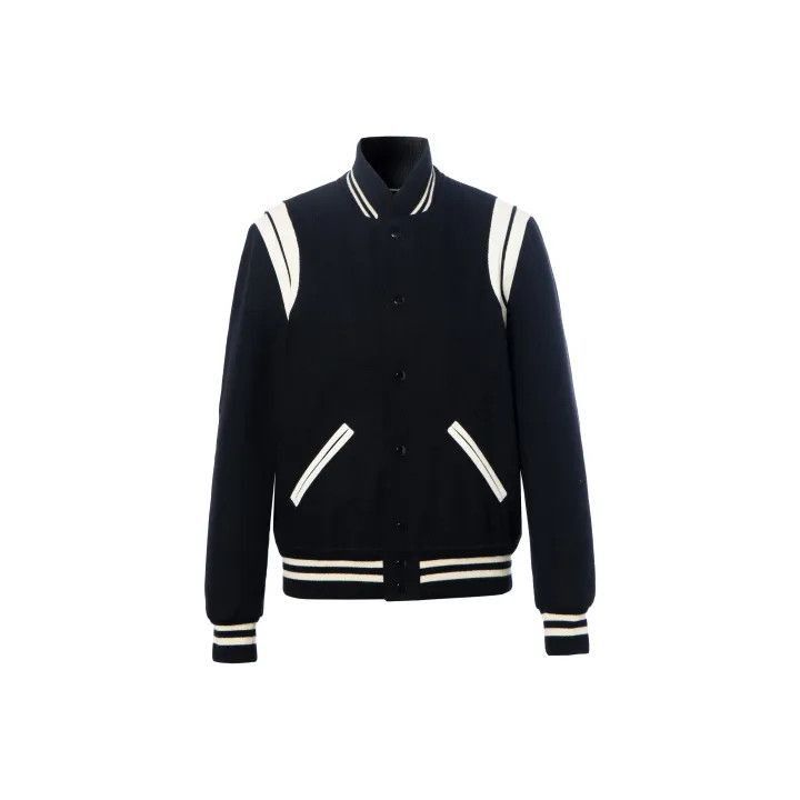 Other Saint Laurent Black Striped Baseball Jacket-2507 Size US L / EU 52-54 / 3 - 7 Thumbnail
