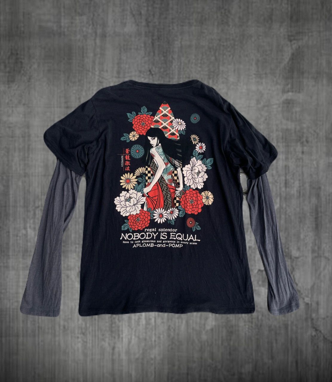 Japanese Brand 2000s Japanese archive Yakuza Layered Long Sleeve Tee Y2K Size US M / EU 48-50 / 2 - 1 Thumbnail