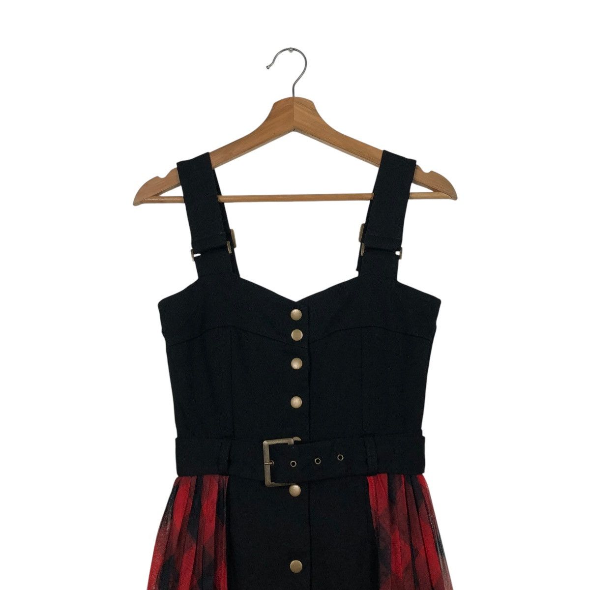 Hysteric Glamour 🔥PUNK DESIGN OVERALL MAXI SKIRT REDYAZEL TARTAN CHECK Size M / US 6-8 / IT 42-44 - 5 Thumbnail