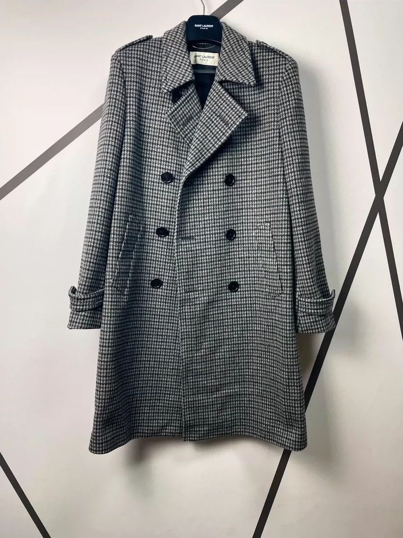 Saint Laurent Paris Saint Laurent Paris Thousand bird grid wool double breasted Size US XL / EU 56 / 4 - 1 Thumbnail