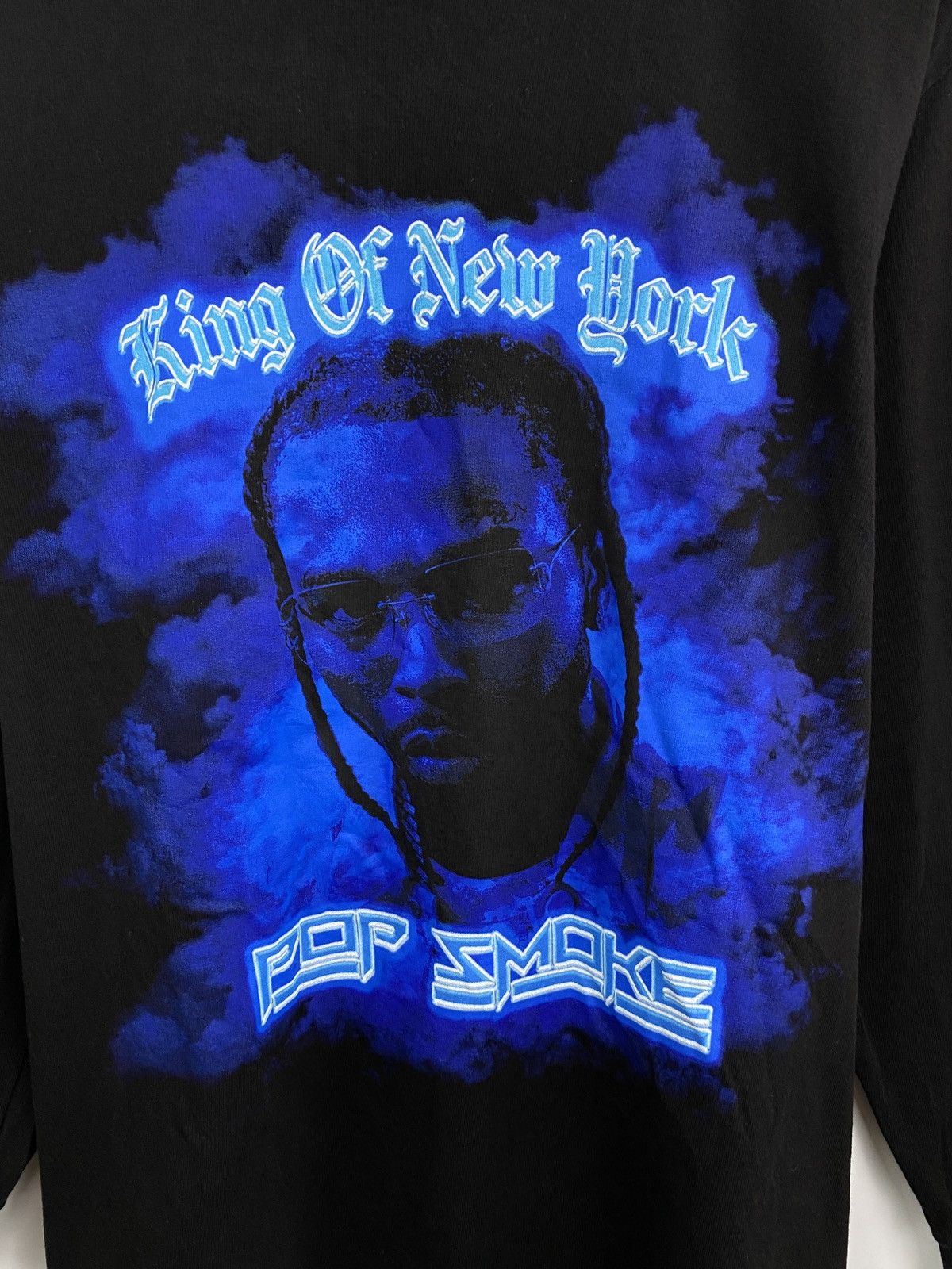 Band Tees 🇺🇸 Y2K Pop Smoke King of New York Rap Long Sleeve Travis Size US L / EU 52-54 / 3 - 4 Thumbnail