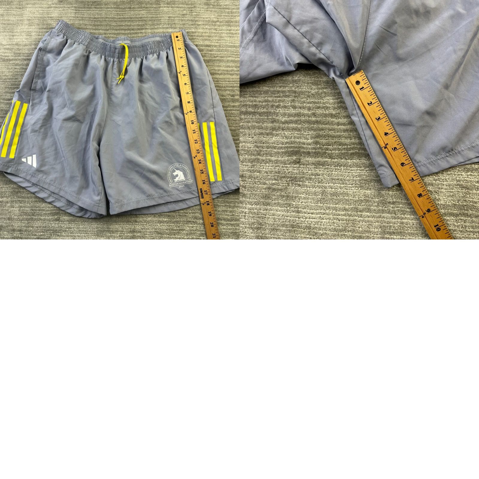 Adidas Adidas Shorts XL Blue Lined 7" Running Boston Marathon 2023 Men's Regular Athletic Breathable Pockets Drawstring Lightweight Size US 36 / EU 52 - 8 Thumbnail
