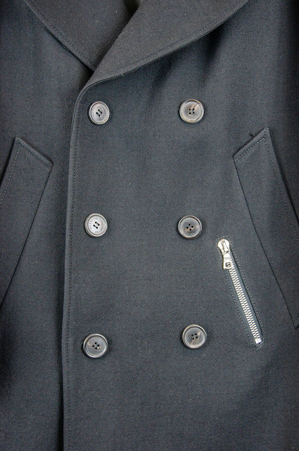 Valentino Valentino Double Breasted Wool Overcoat Black IT54 Size US L / EU 52-54 / 3 - 5 Thumbnail
