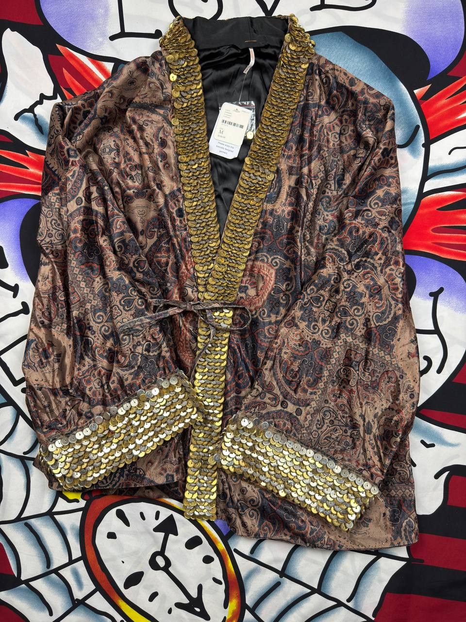 Free People New Free People Avant garde Layla Embellished Kimono size M Size M / US 6-8 / IT 42-44 - 1 Thumbnail