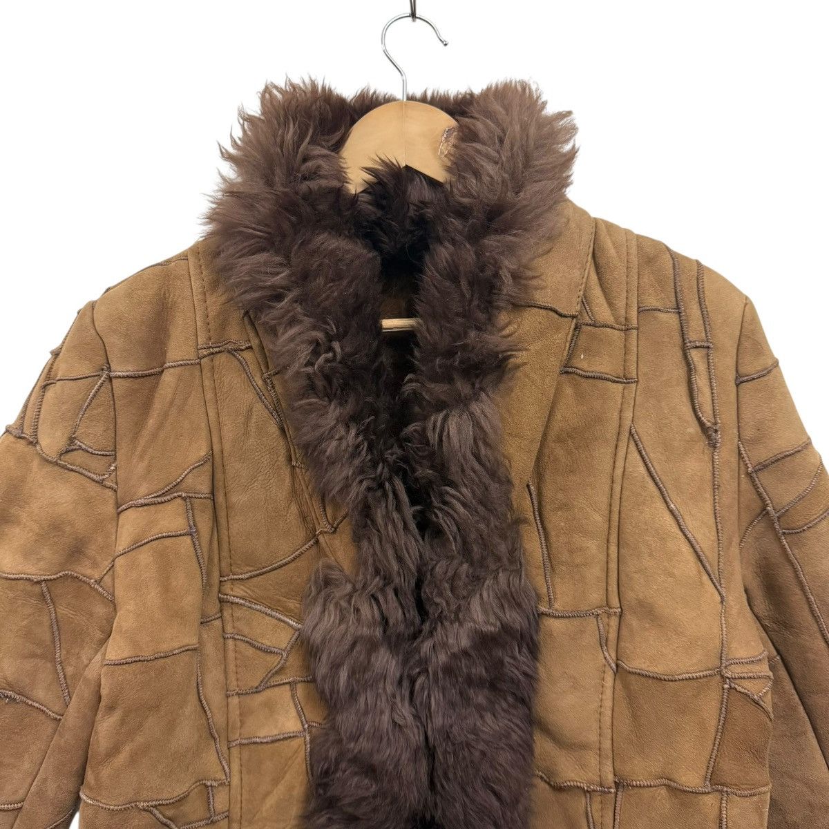 Issey Miyake Vintage Genuine Sheep Leather Fur Jacket Patchwork Size M / US 6-8 / IT 42-44 - 4 Thumbnail