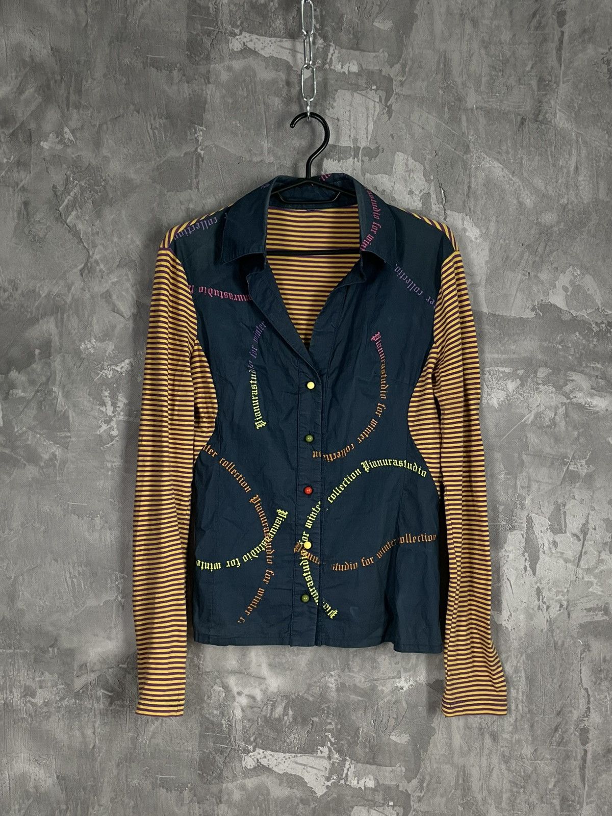 Other Y2K Coloured Avant Garde Type Button Up Shirt Size M / US 6-8 / IT 42-44 - 1 Thumbnail