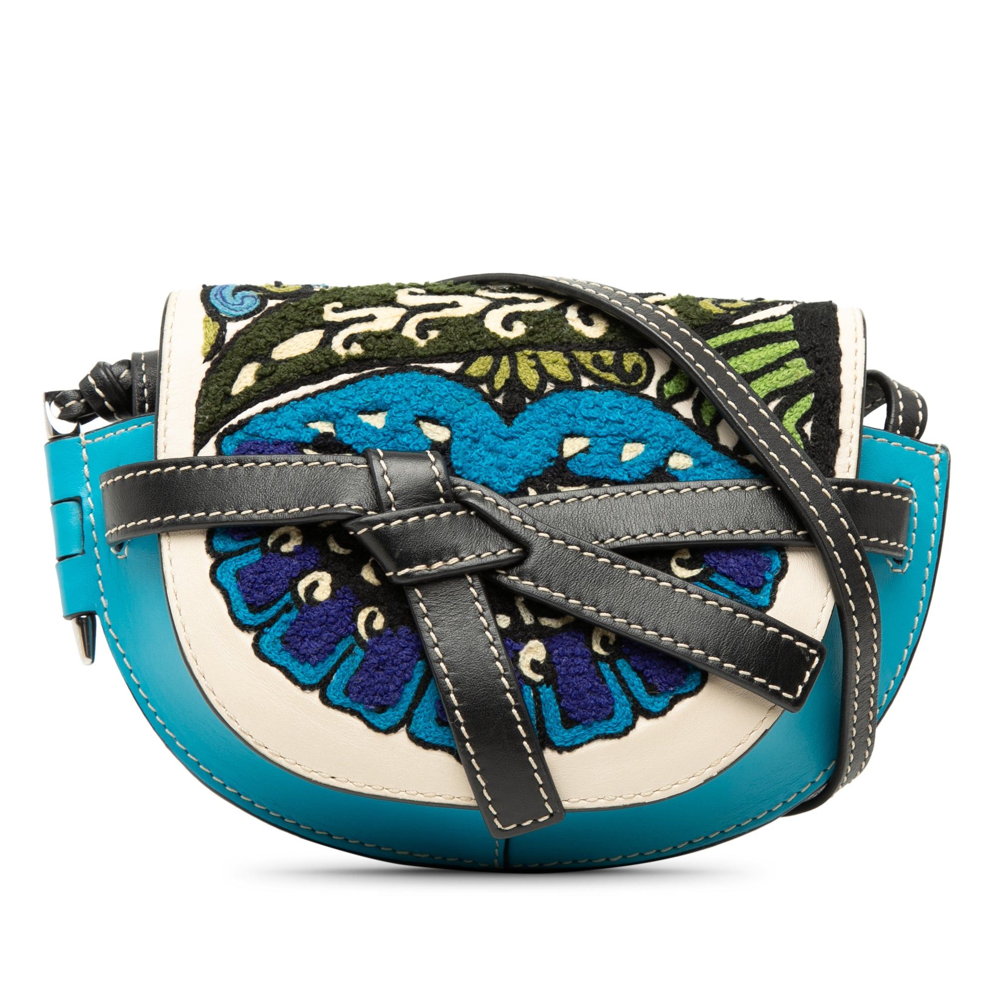 Loewe William De Morgan Mini Embroidered Leather Floral Gate Crossbody Size ONE SIZE - 1 Thumbnail