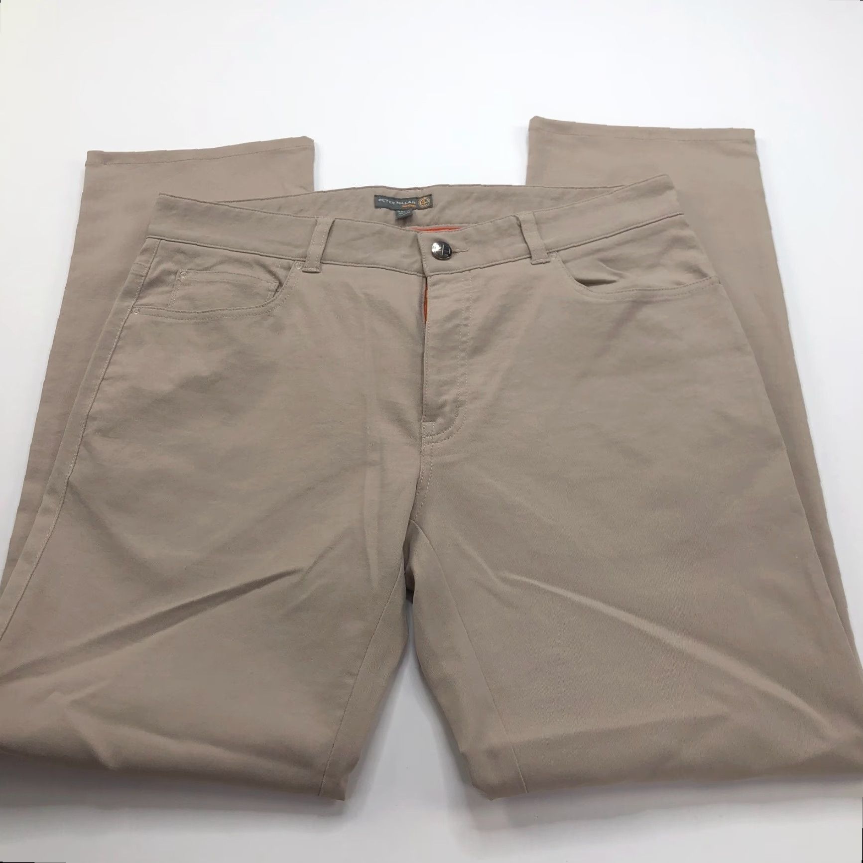 Peter Millar Peter Millar Flat Front Chino Pants 33x32 34W 30L Black Pockets Button Belt Loops Regular Straight Mens Modern Mint Vintage: No Size US 34 / EU 50 - 5 Thumbnail