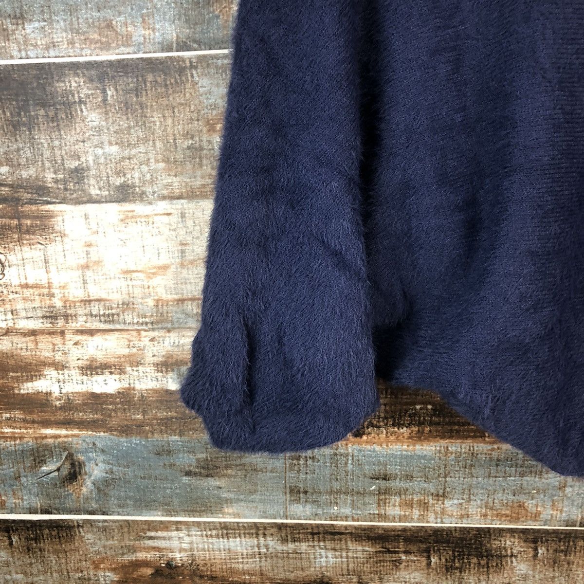 Japanese Brand DL Silent Worth fur shaggy mohair Black Knitwear #C363 Size M / US 6-8 / IT 42-44 - 12 Thumbnail