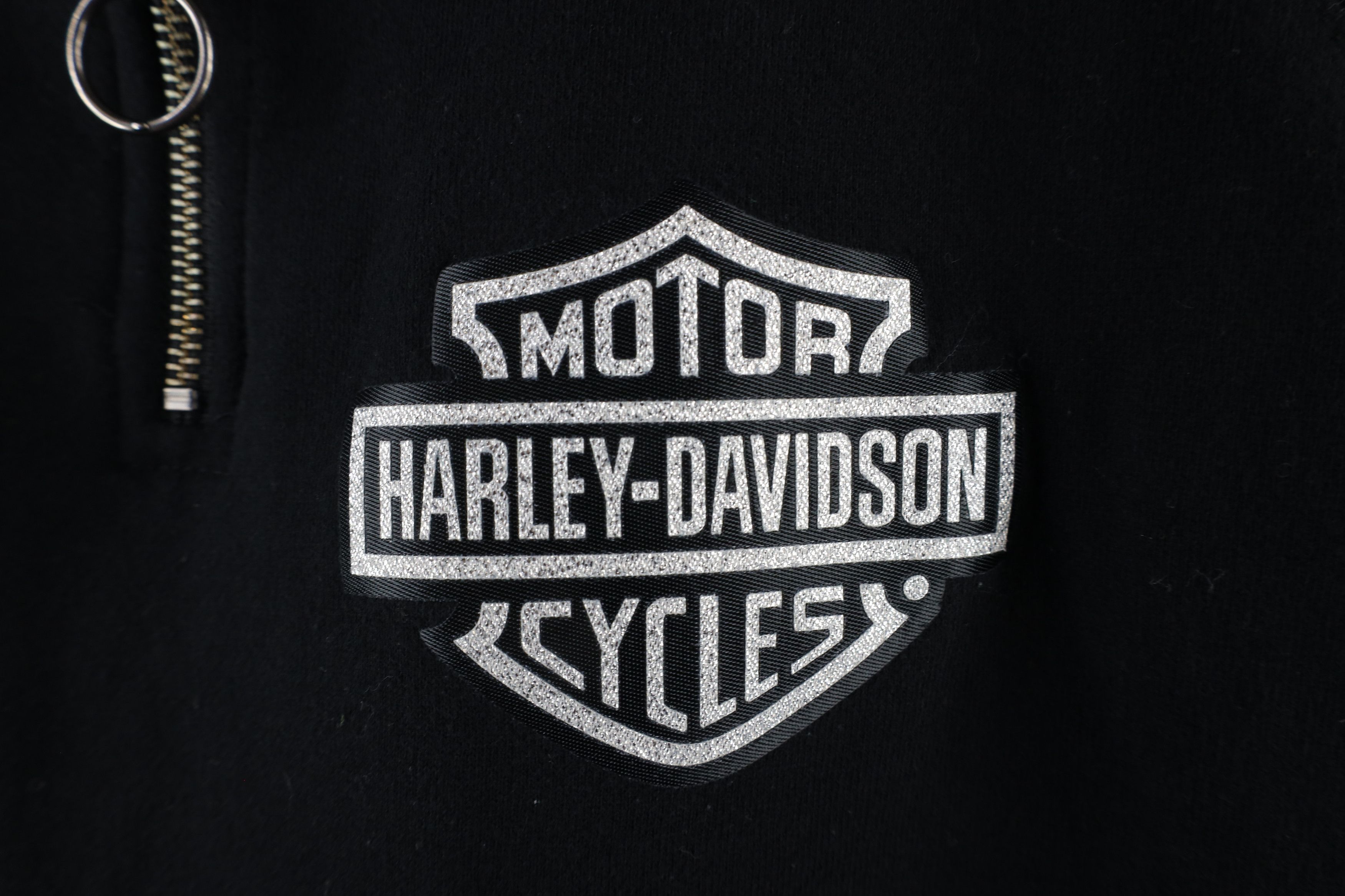 Harley Davidson × Vintage Harley Davidson Faded Out Wings Flower Half Zip Sweatshirt Size M / US 6-8 / IT 42-44 - 4 Thumbnail