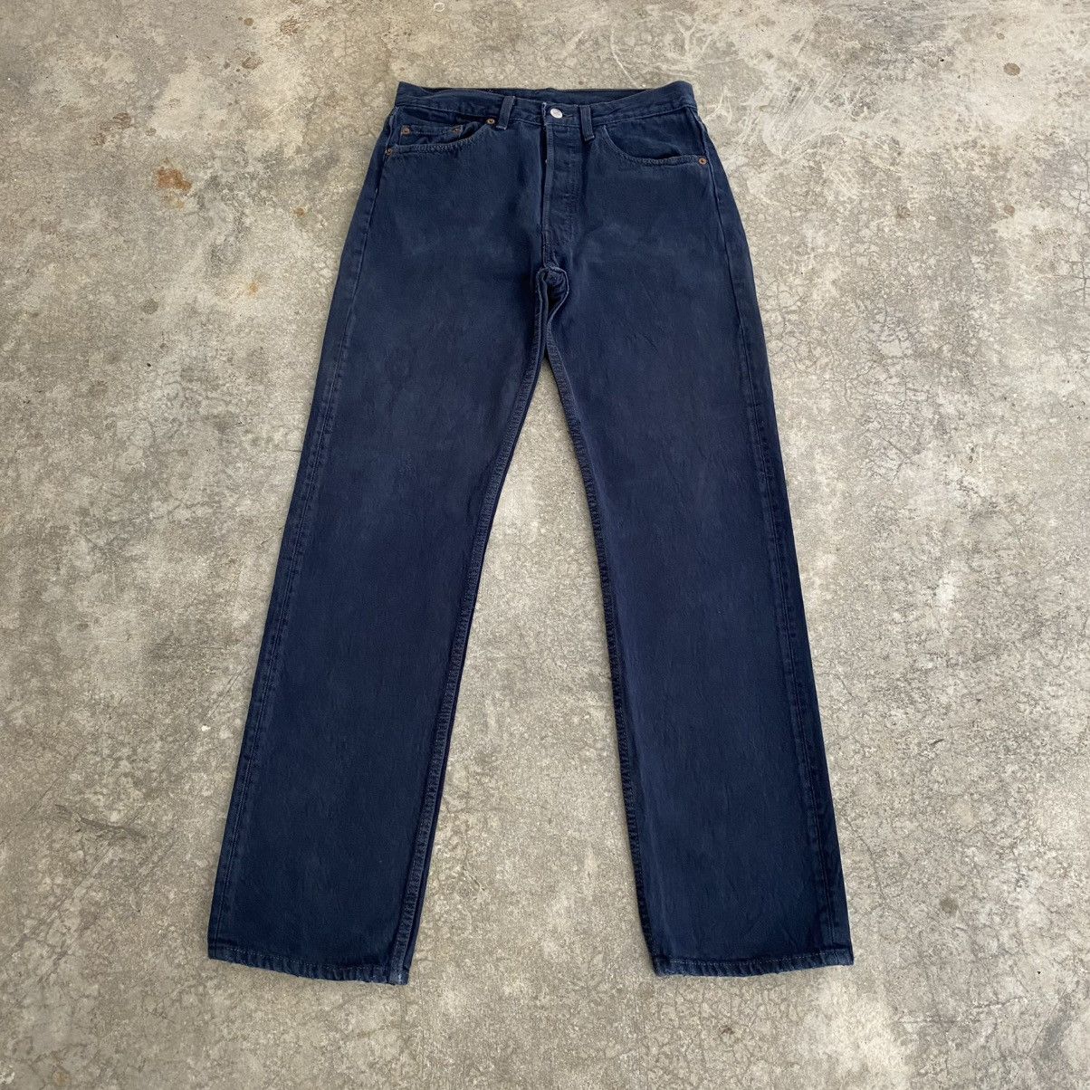 Levi's Vintage 1993 Levis 501 Over Dyed Faded Black Denim Jeans Size US 30 / EU 46 - 1 Thumbnail