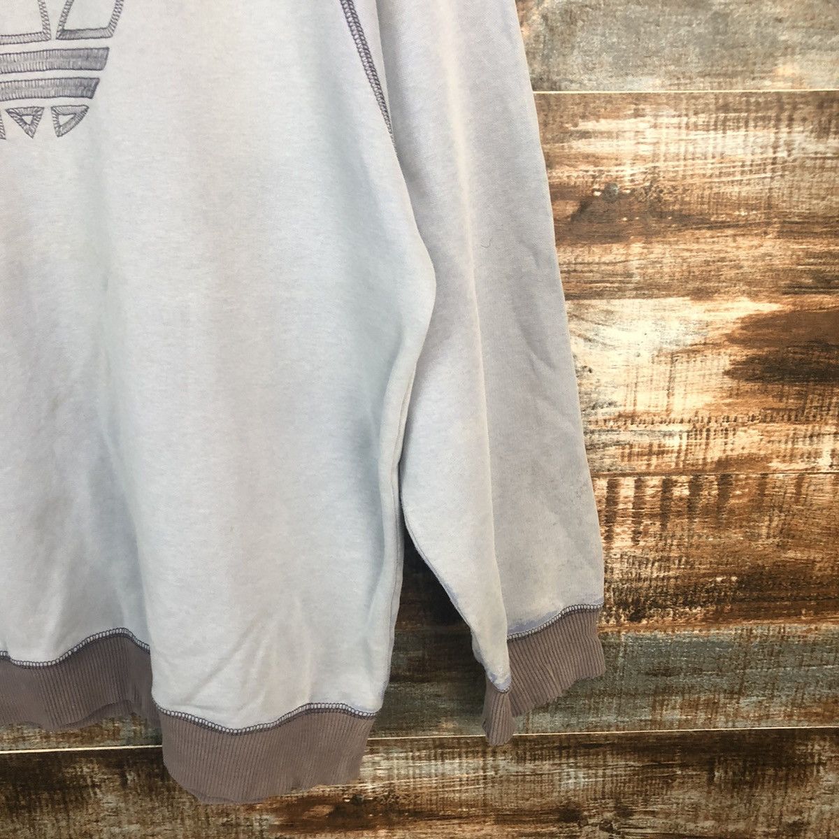 Adidas Adidas vintage logo Light Blue Sweatshirt #A1448 Size US L / EU 52-54 / 3 - 8 Thumbnail
