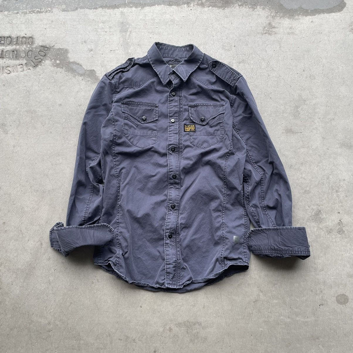 G-Star 00s Navy Tetrucel Utility Shirt Size US M / EU 48-50 / 2 - 1 Thumbnail