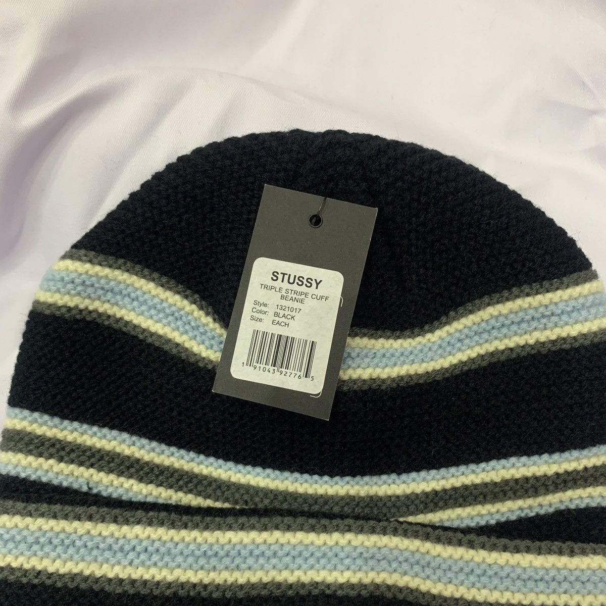 Stussy × Vintage Stussy Triple Stripe Cuff Beanie Size ONE SIZE - 2 Thumbnail