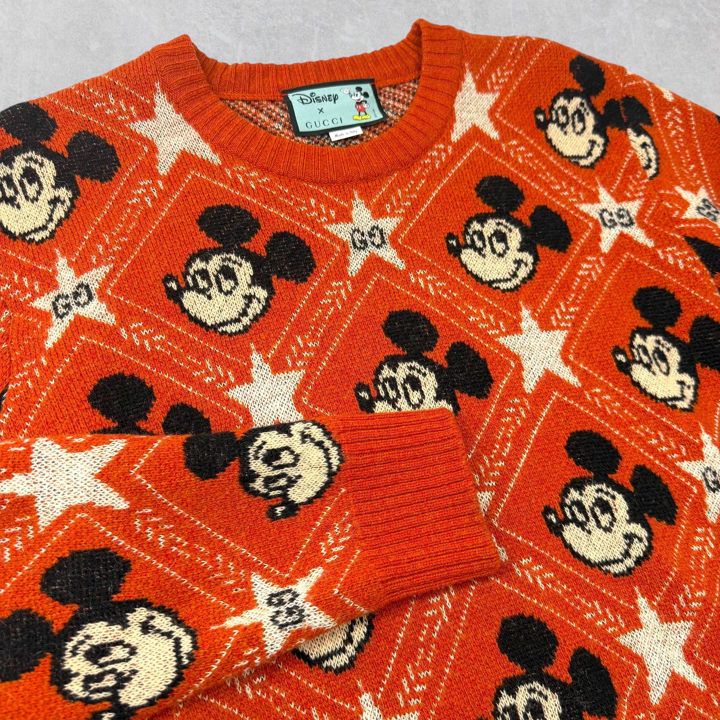Gucci Gucci Disney Mickey Mouse Wool Orange Sweater L Size US L / EU 52-54 / 3 - 3 Thumbnail