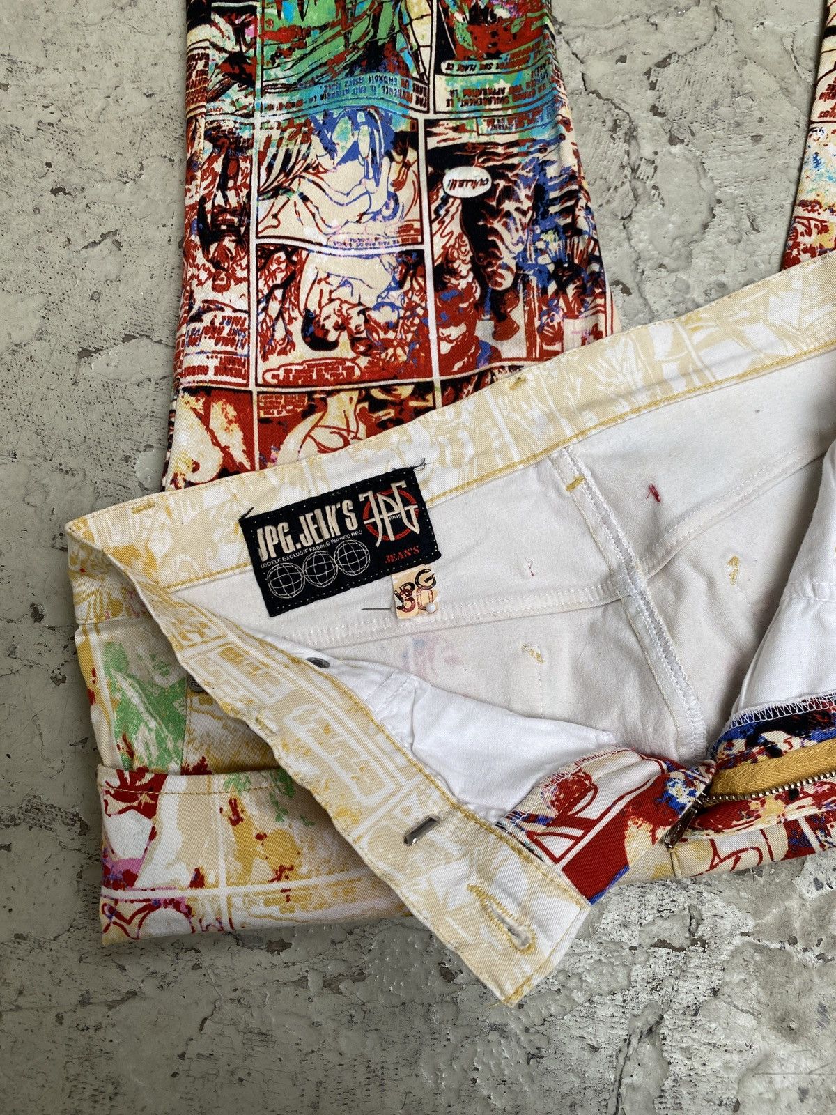 Jean Paul Gaultier Jean Paul Gaultier Comic Book « SAFE SEX » Straight Pants Size 30" / US 8 / IT 44 - 2 Thumbnail
