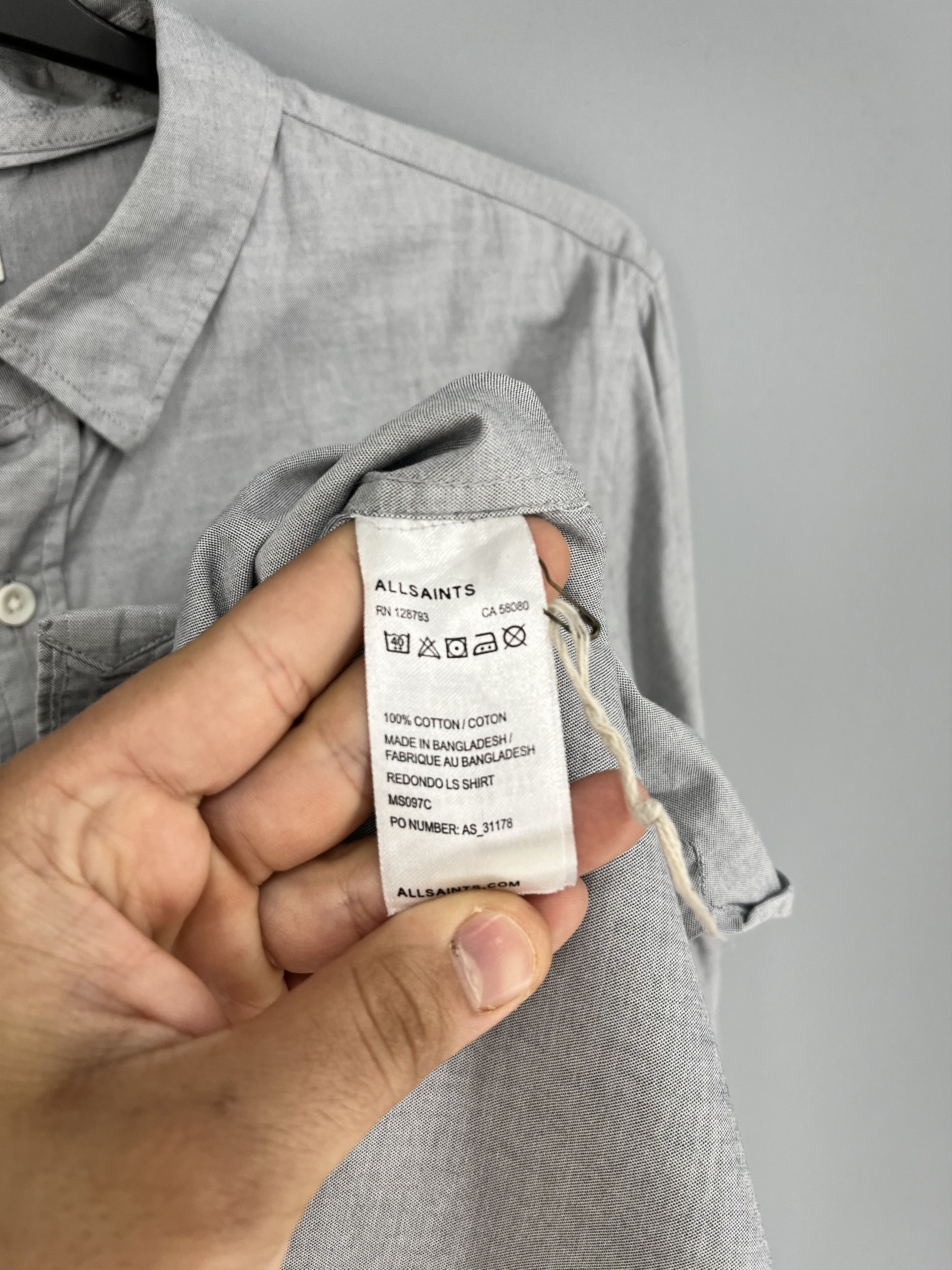 Allsaints Allsaints Shirts Button Up Streetwear Y2k Style Size M Size US M / EU 48-50 / 2 - 9 Thumbnail