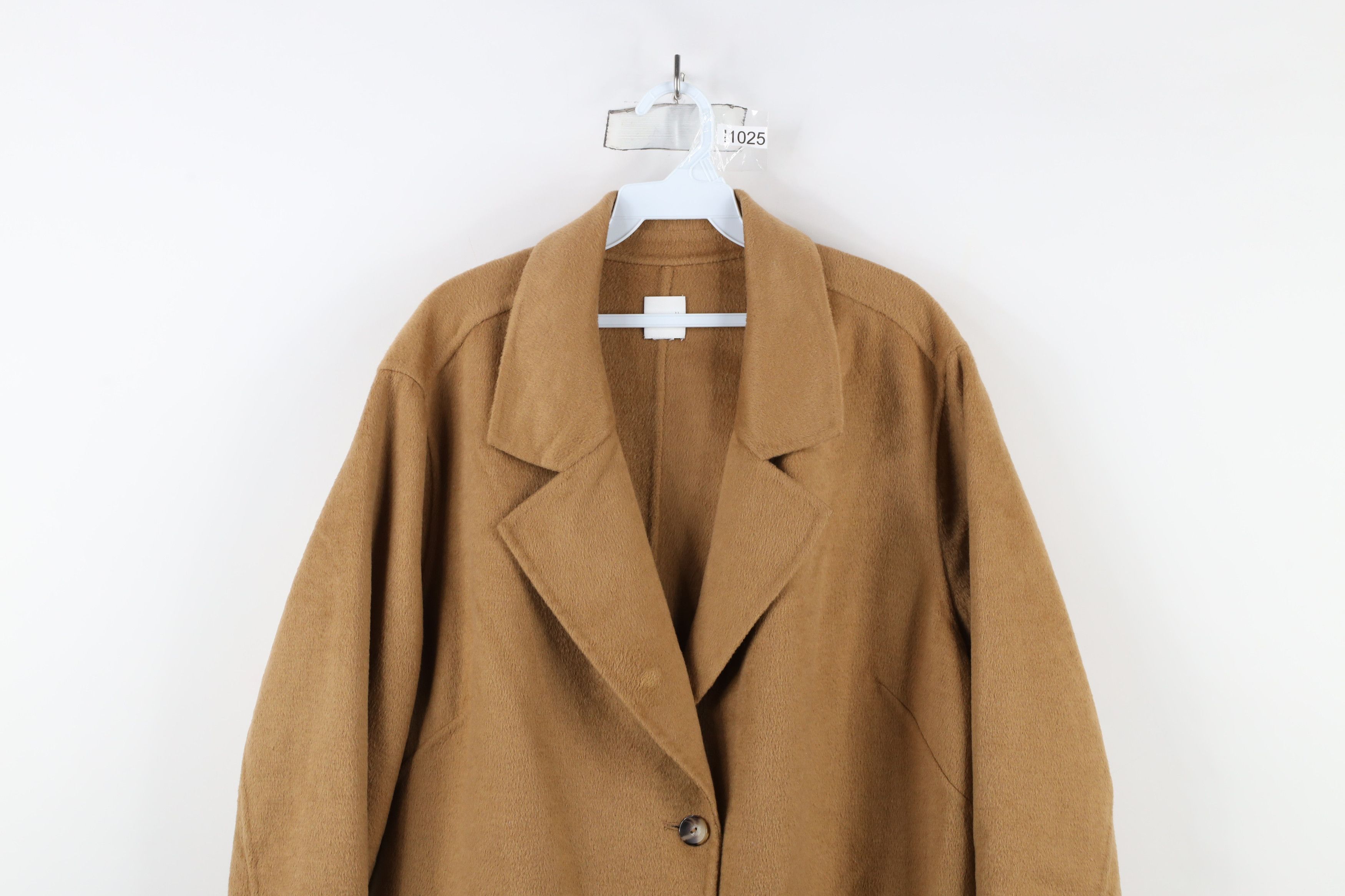 Vintage J Jill Distressed Wool Blend Button Overcoat Jacket Brown Size XXL / US 16-18 / IT 52-54 - 2 Thumbnail