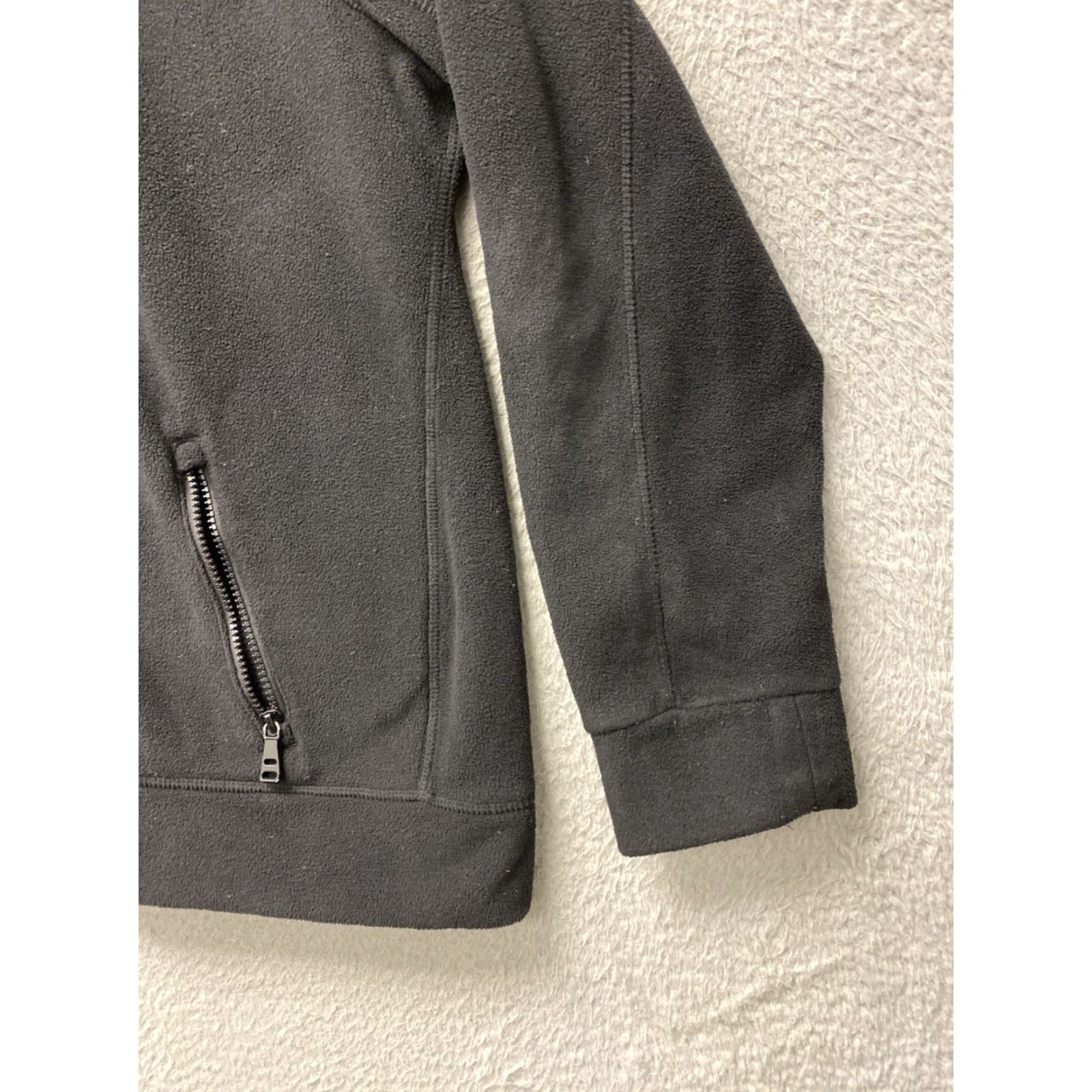 Calvin Klein Calvin Klein Fleece Jacket Hoodie Women XL Black Full Zip with Logo Pockets Activewear Size XL / US 12-14 / IT 48-50 - 2 Thumbnail