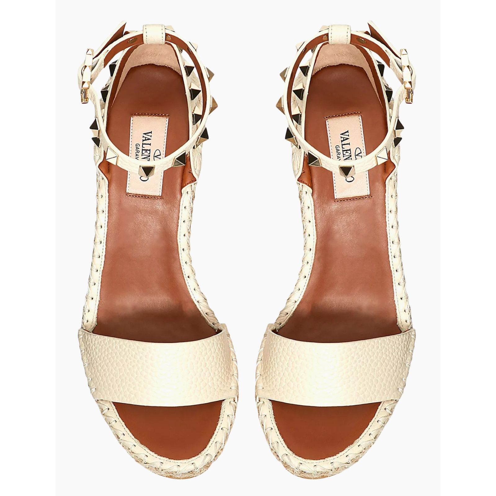Valentino Rockstud Ankle Strap Platform Wedge Sandal Heel 40 Size US 10 / IT 40 - 8 Thumbnail