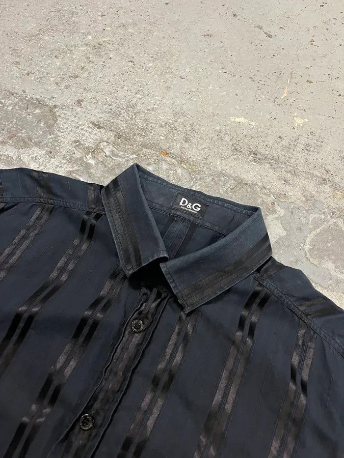 Dolce & Gabbana 2000s Dolce & Gabbana Lined Mafia Navy Shirt Size US S / EU 44-46 / 1 - 5 Thumbnail