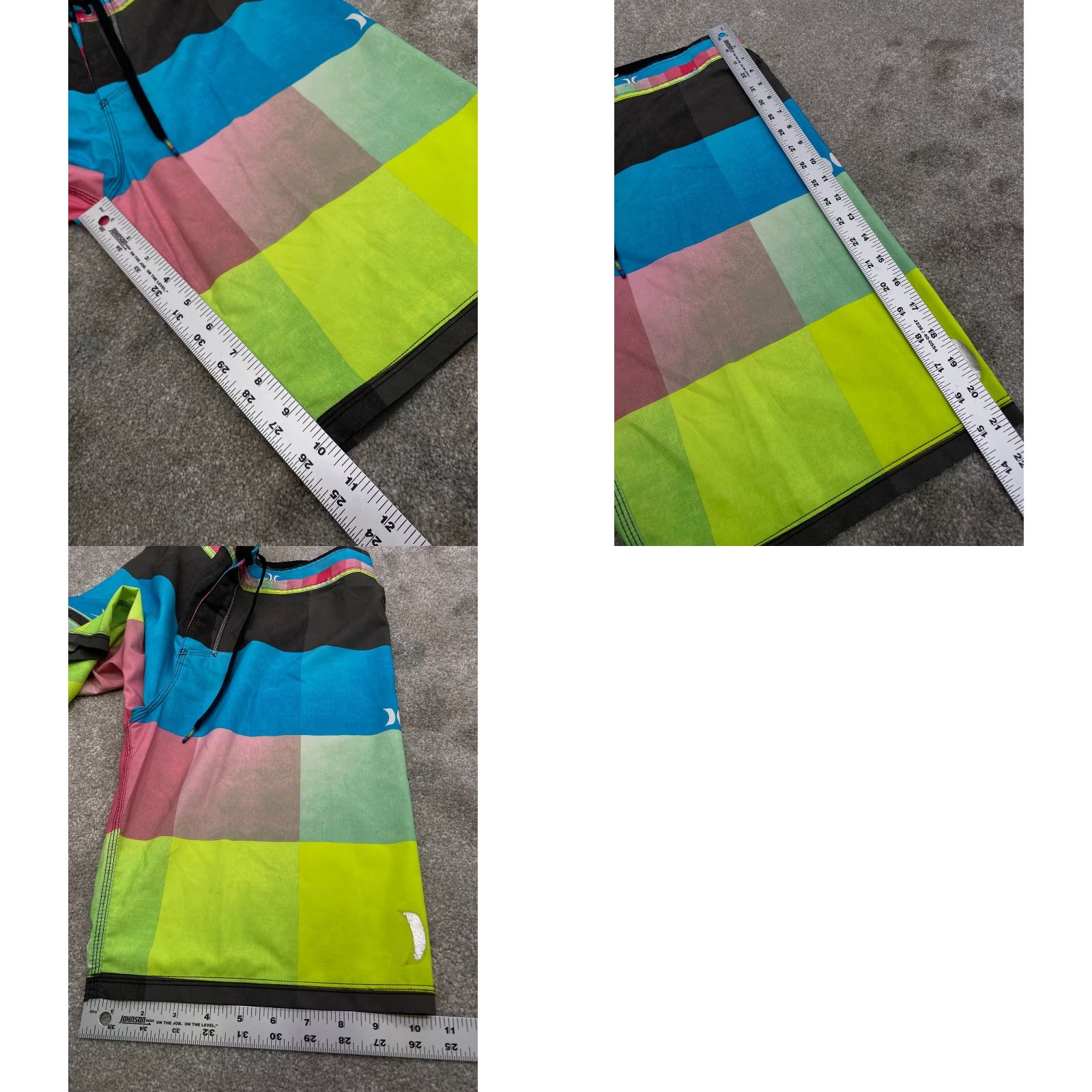 Hurley Hurley Phantom Board Shorts Men’s 32 Striped Swim Trunks Drawstring Pockets Multicolor Beach Colorful 90s Mens Size US 32 / EU 48 - 9 Thumbnail