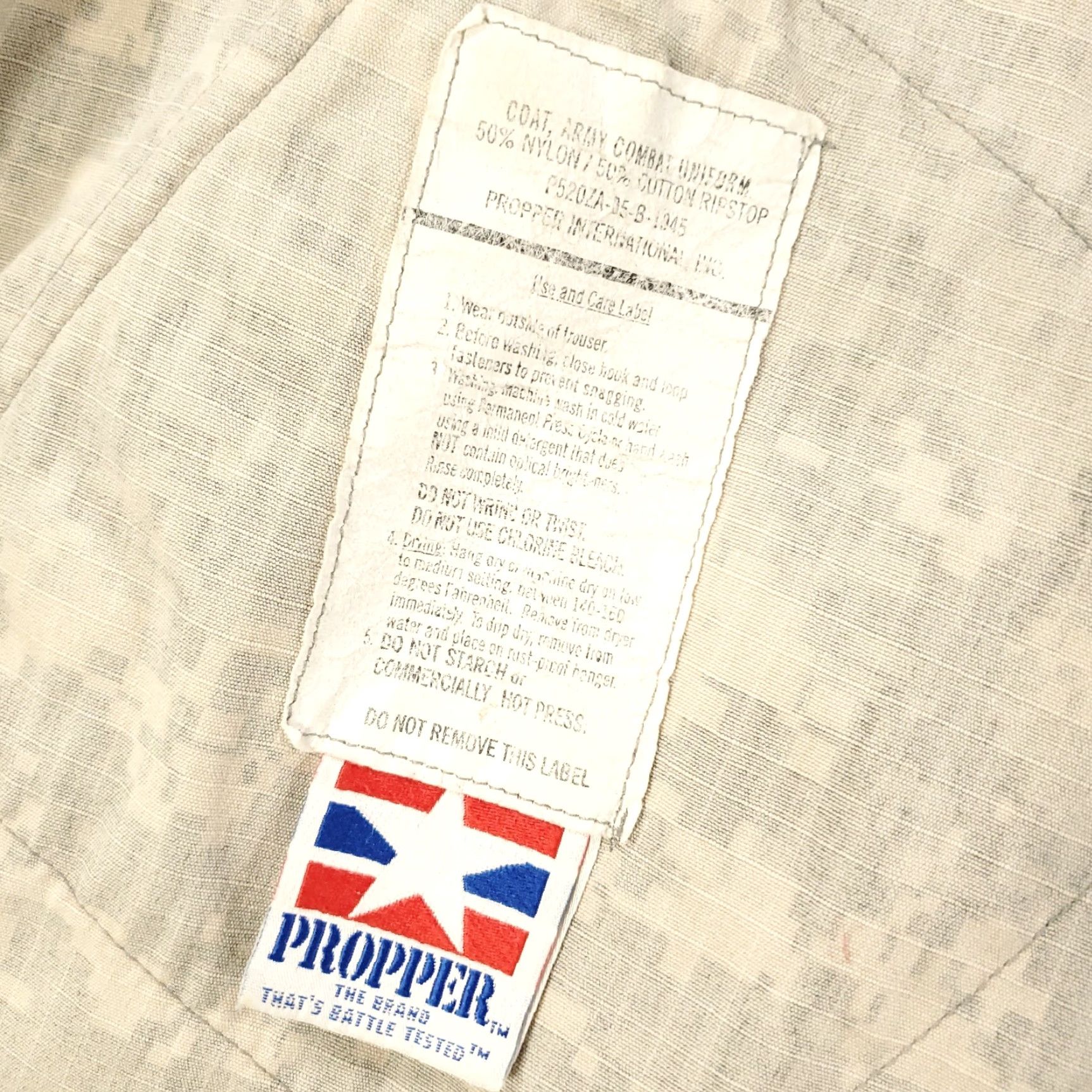 Propper VINTAGE PROPPER USA Army Jacket Mens Large Zip Up ACU Combat Uniform Digital Camo Ripstop Poplin Size US L / EU 52-54 / 3 - 3 Thumbnail