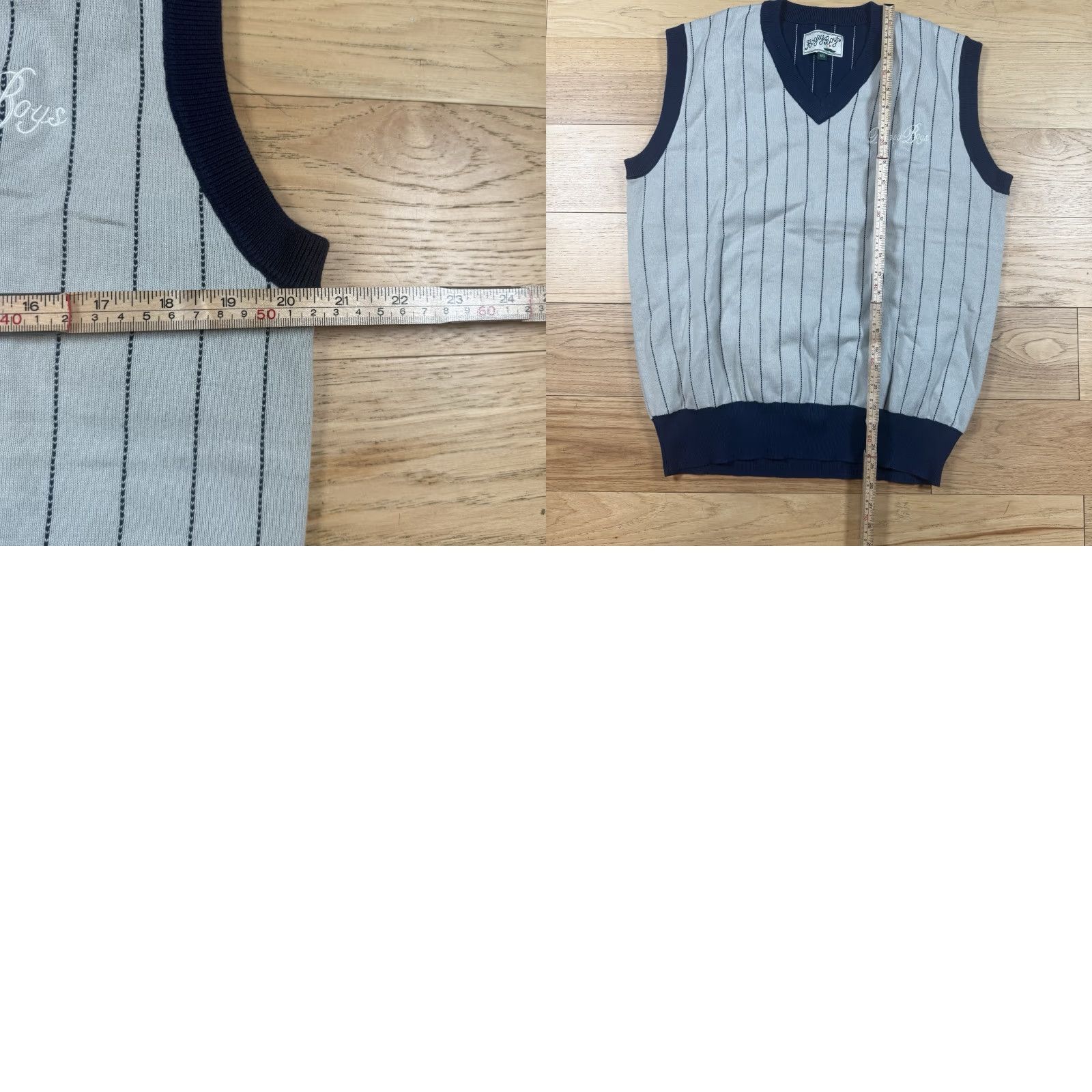 Vintage Bogey Boys Sweater Vest Mens M Gray Navy Pinstripe Golf NWOT Size US M / EU 48-50 / 2 - 8 Thumbnail