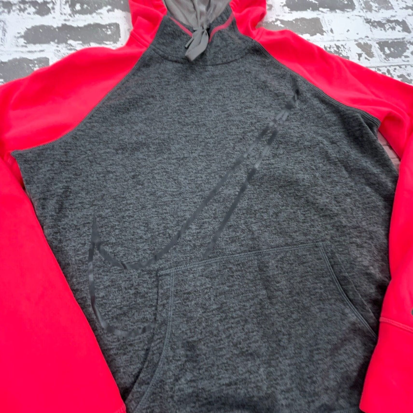Nike Nike Hoodie Women S Pink Gray Therm a Fit Swoosh - Nike Therma Sweatshirt Mock Neck Pullover All Seasons Lightweight Sweatshirt Pockets Logo Size S / US 4 / IT 40 - 5 Thumbnail