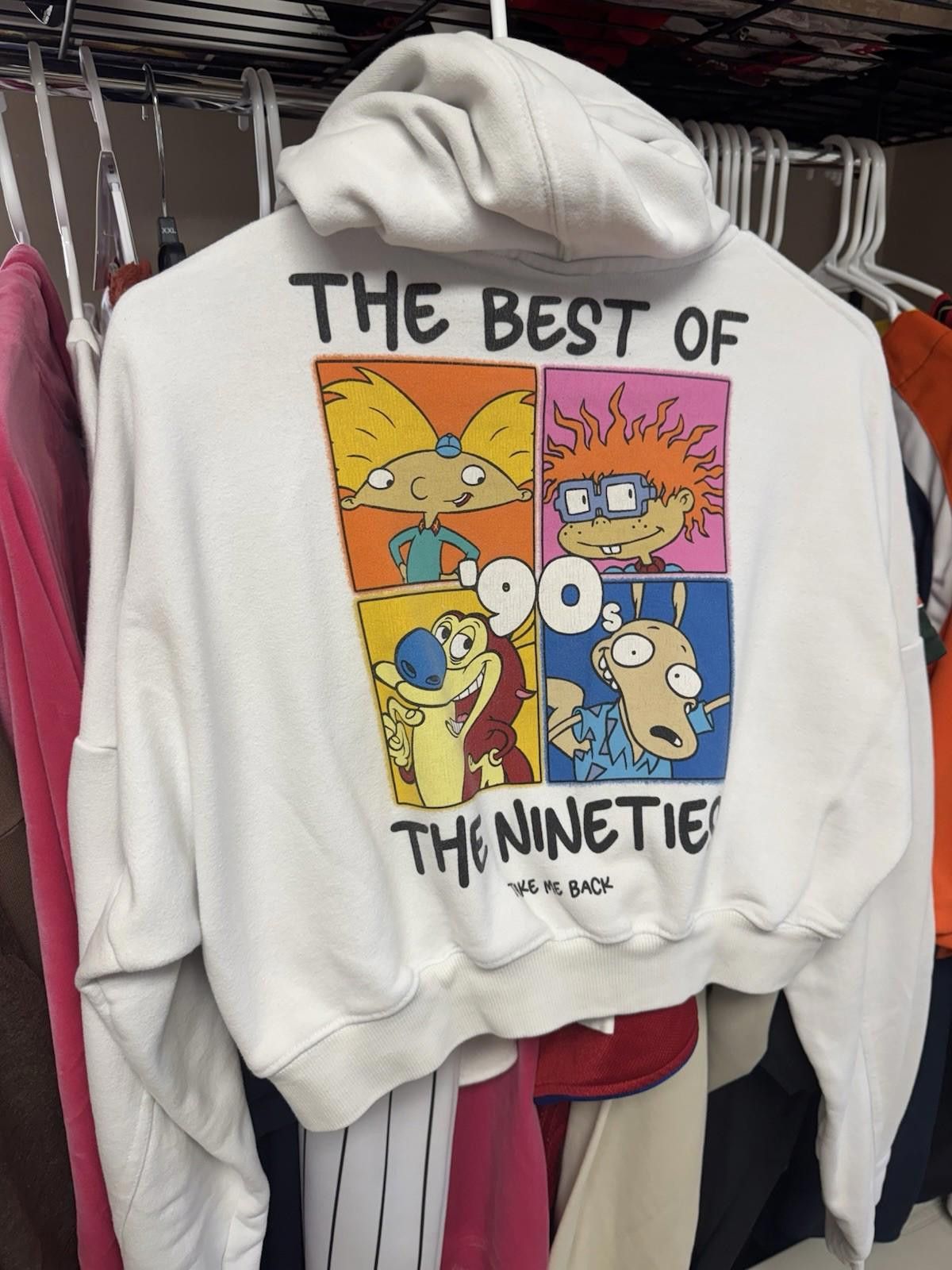 Nickelodeon Women’s Nickelodeon 2021 Throwback 90s Crop Top Hoodie￼ Size M / US 6-8 / IT 42-44 - 5 Thumbnail